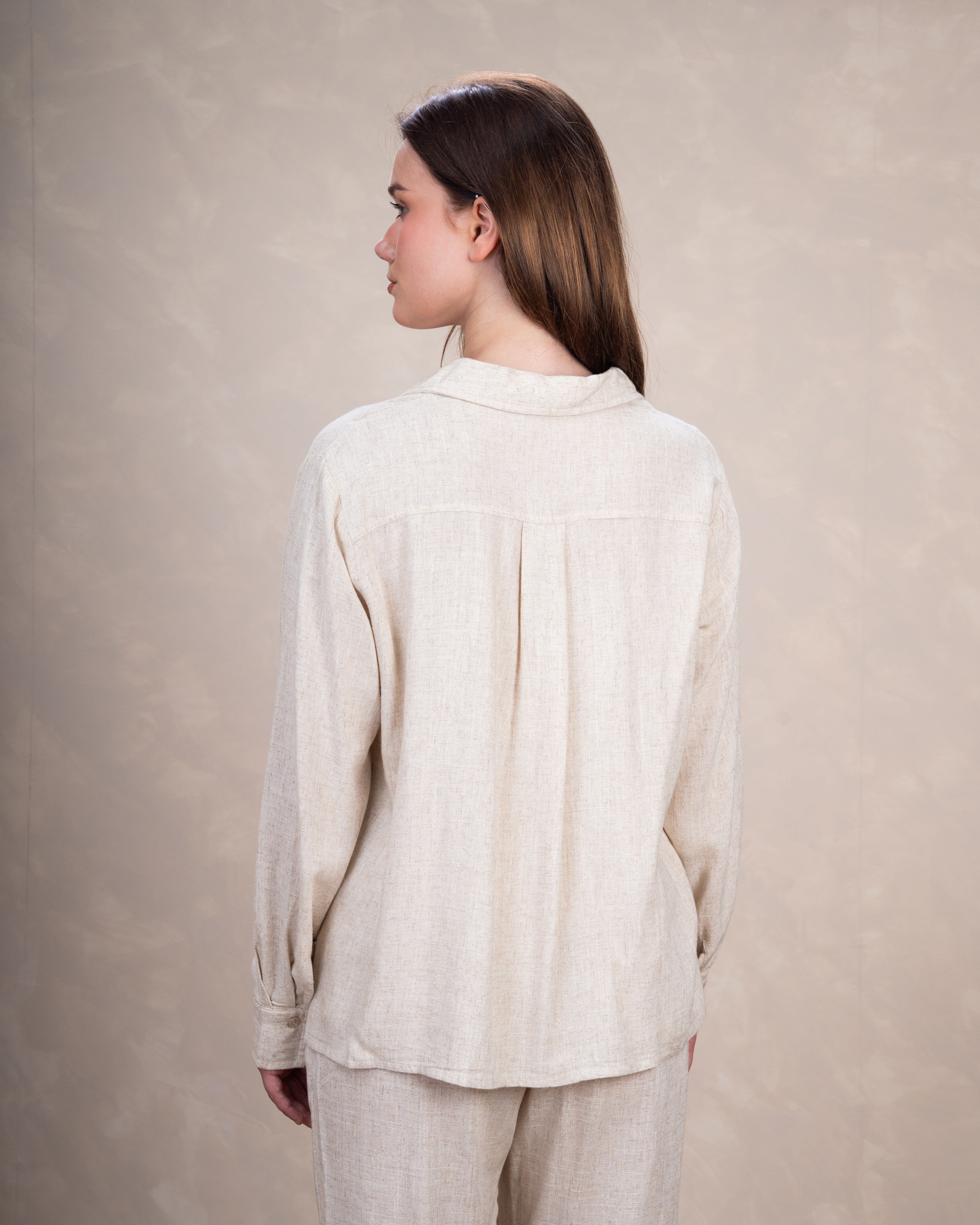 Linen Shirt With Single Chest Pocket