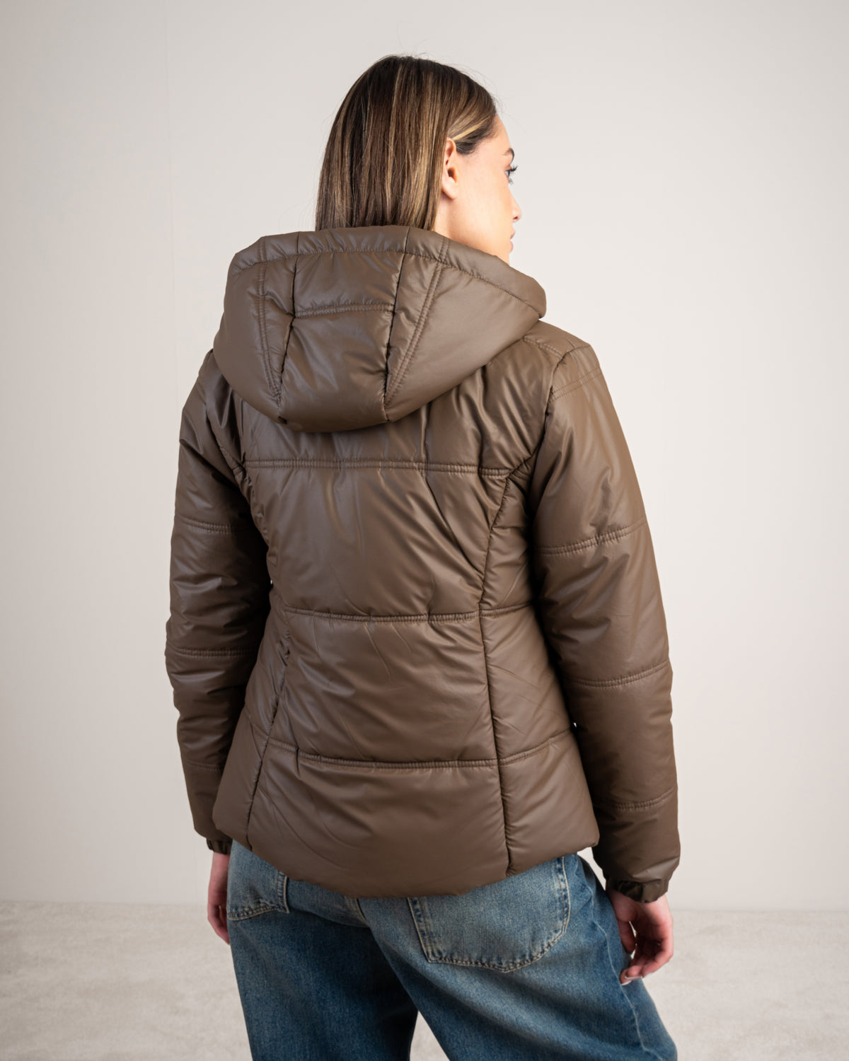 Plain Quilted Leather Jacket