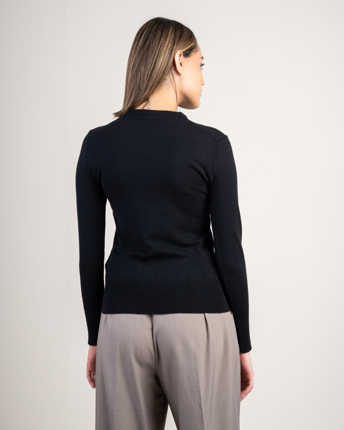 Basic Knitwear Top - With Gold Buttons