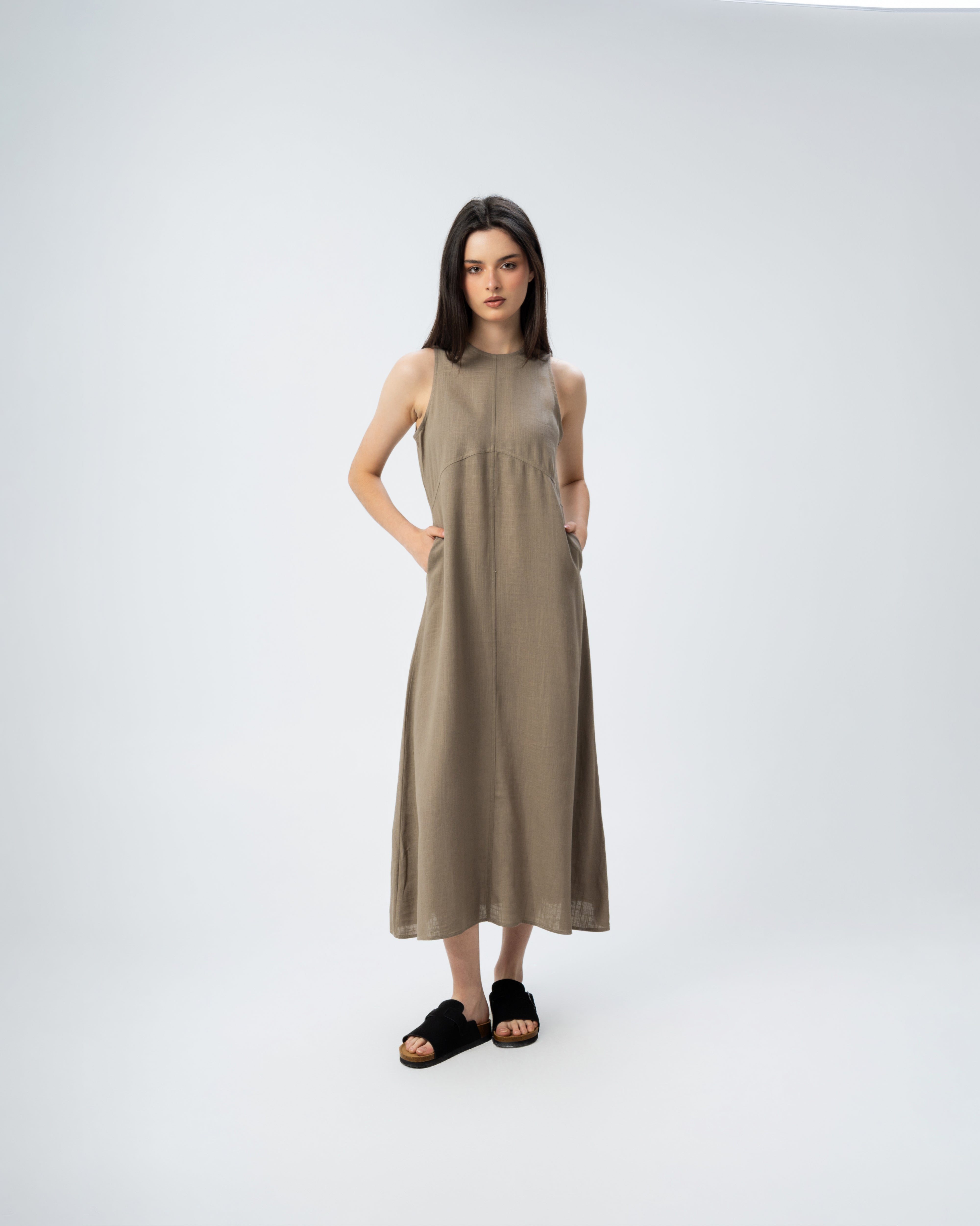 Linen Strap Dress