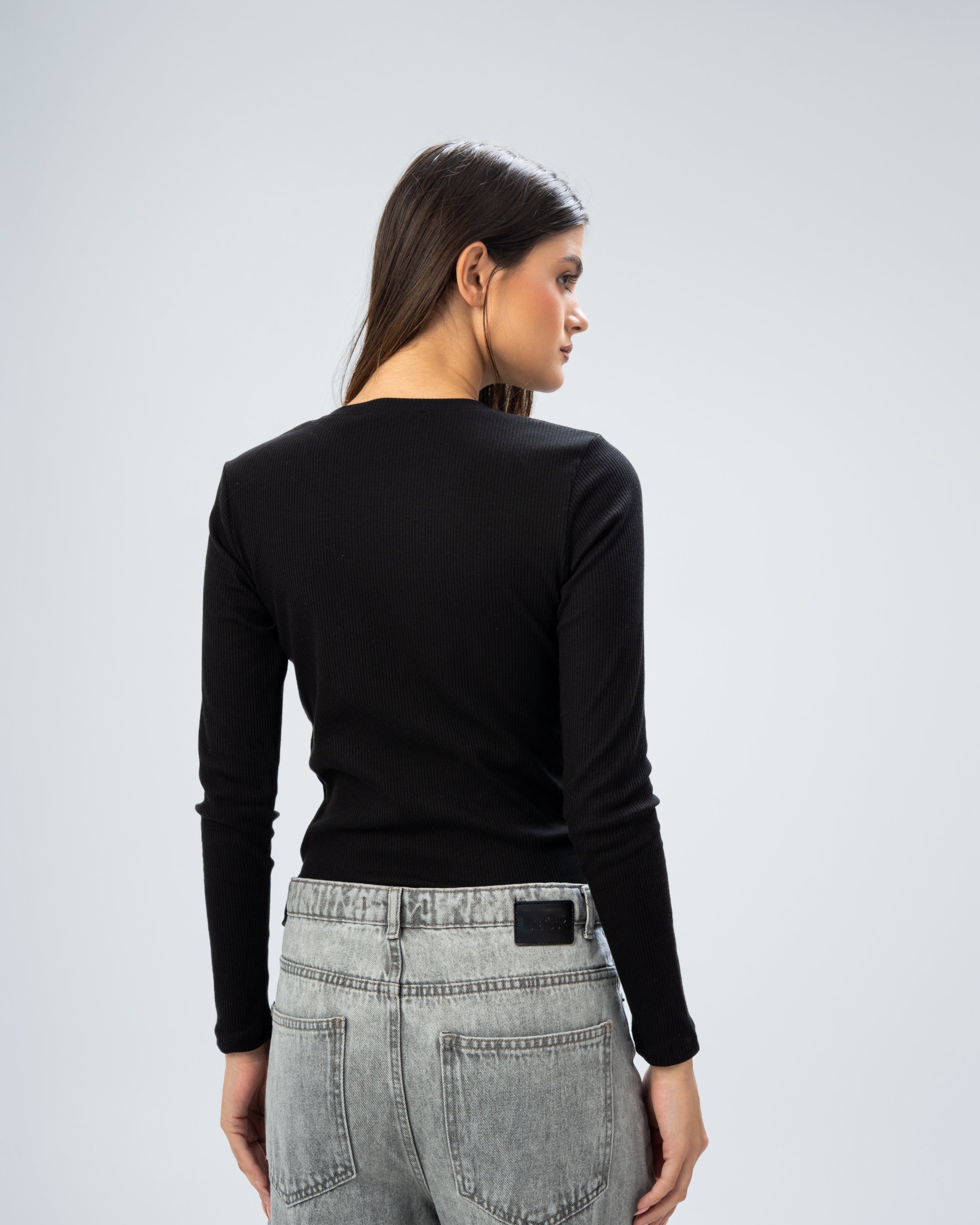 Basic Top – Plain (Light Ribbed Sleeves)