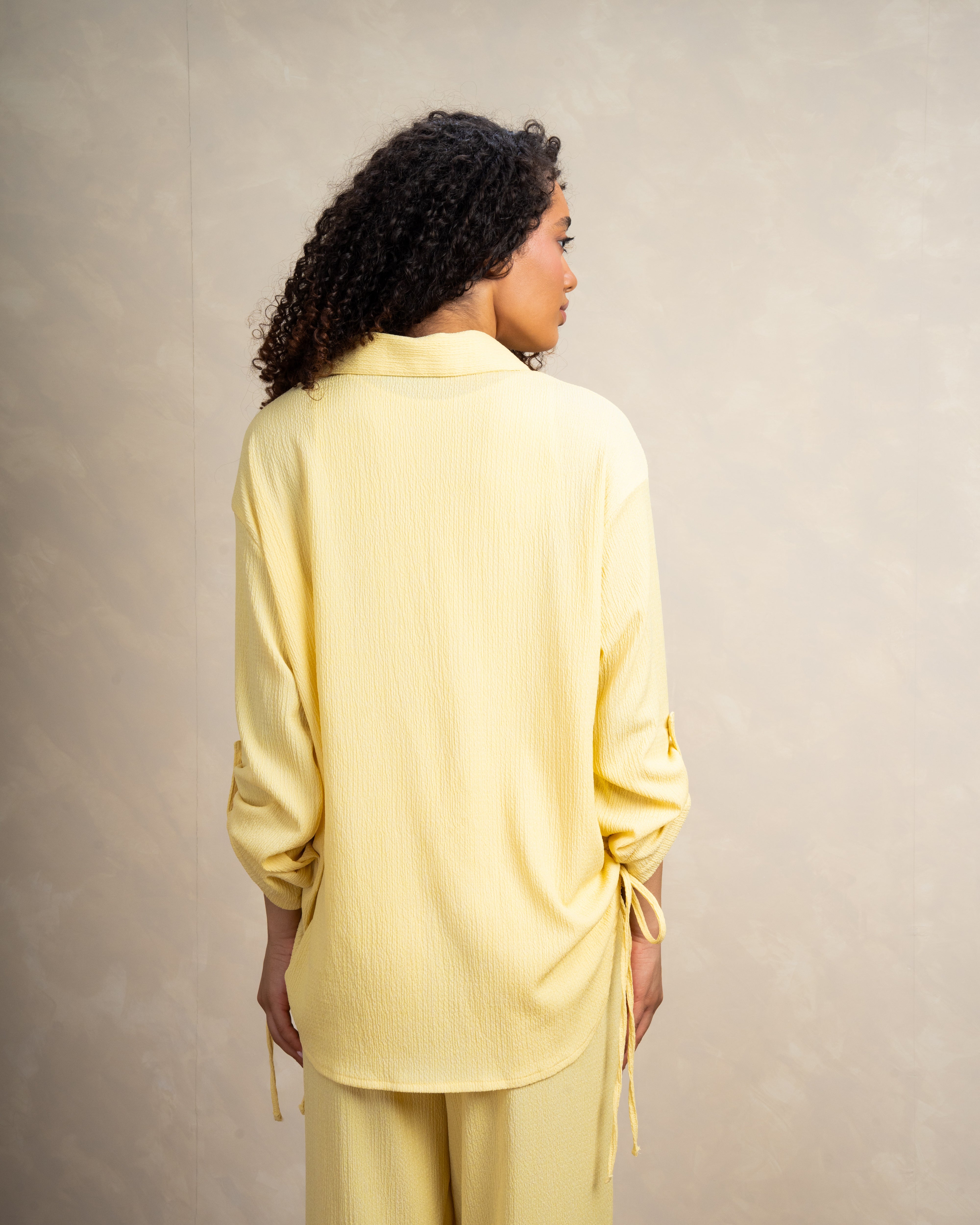 Long Shirt With Side Elastic Tie