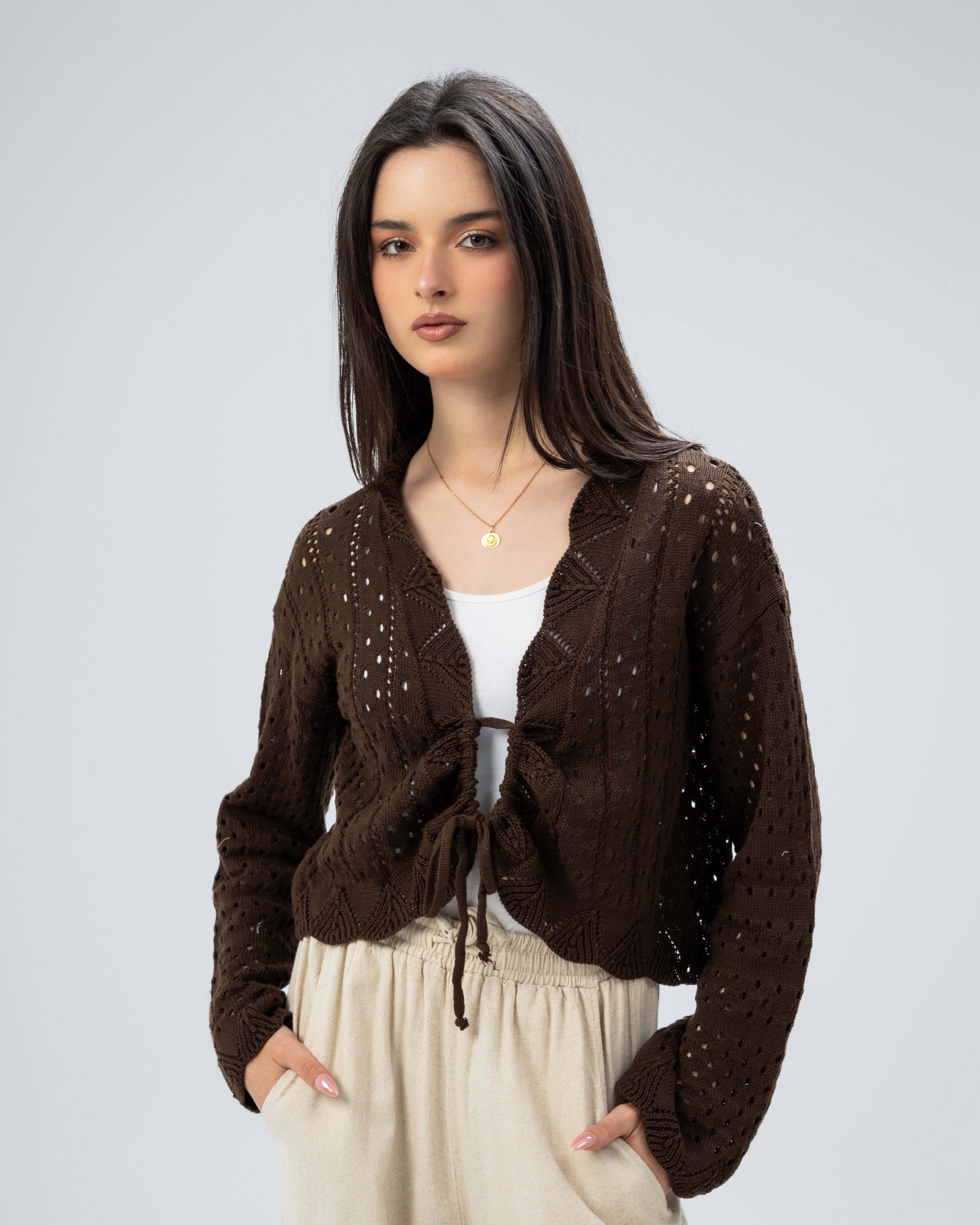 knitted with a drawstring
