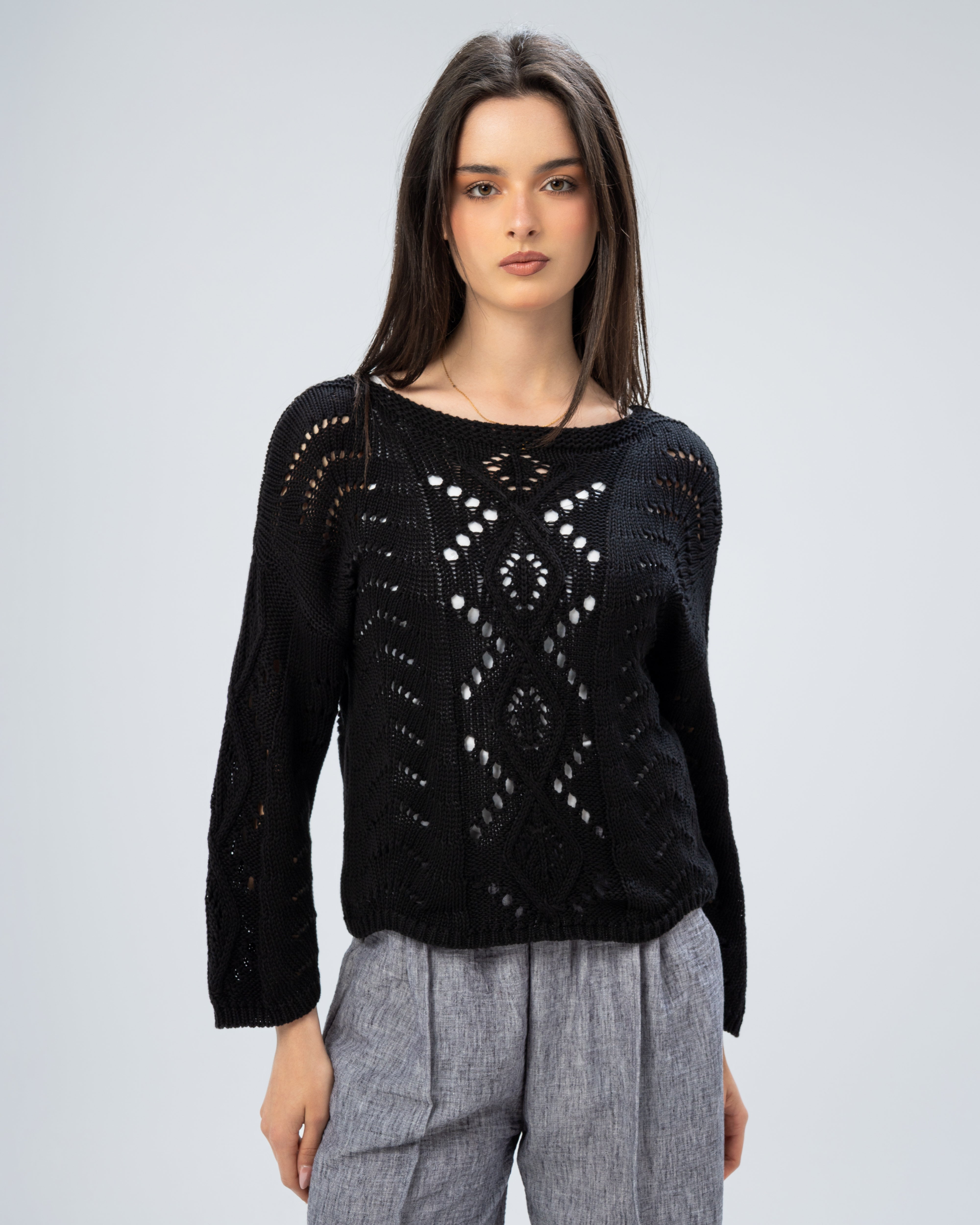 Knitwear with sleeves