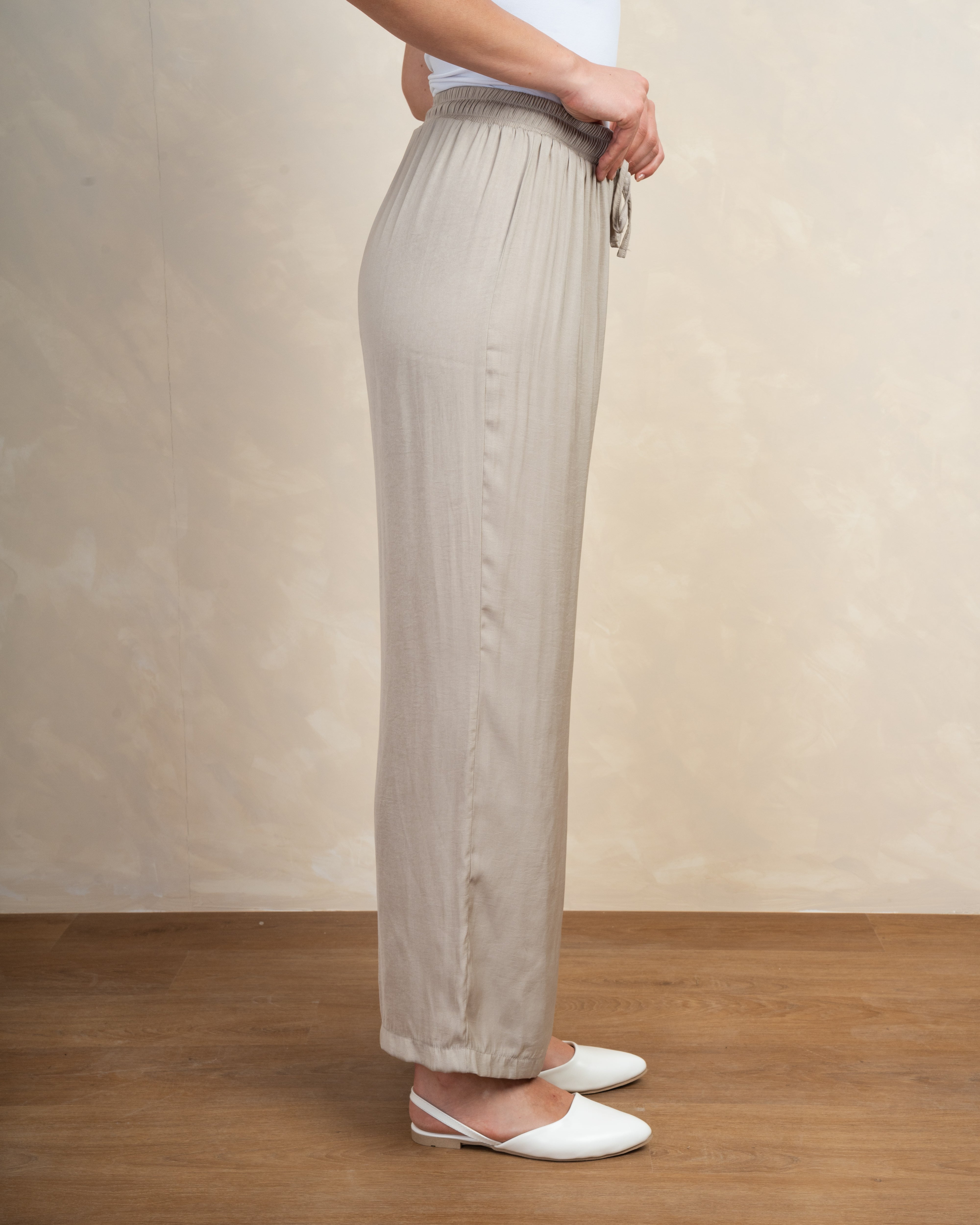 Soft Satin Drawstring Trouser