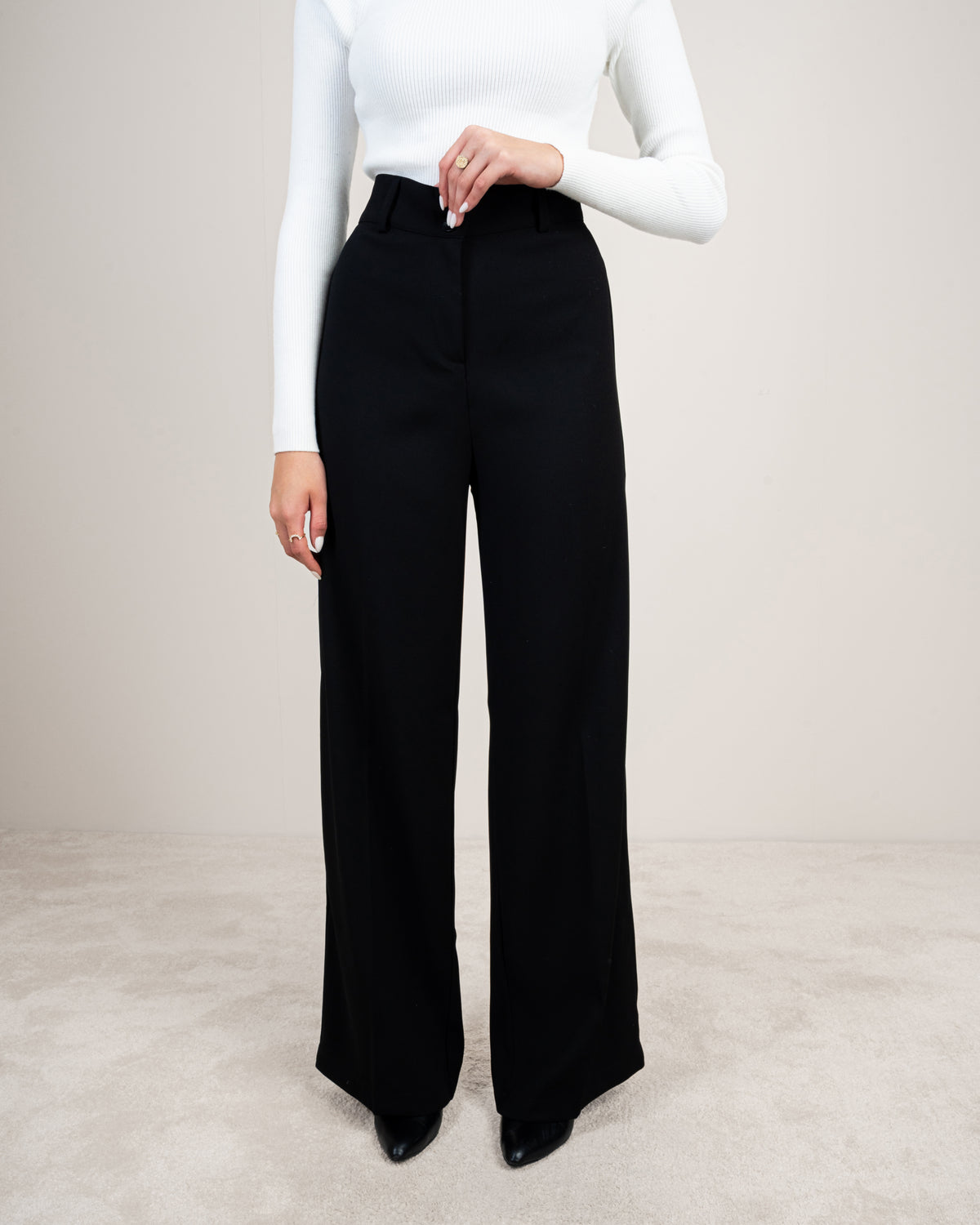 Plain wide-leg Pants
