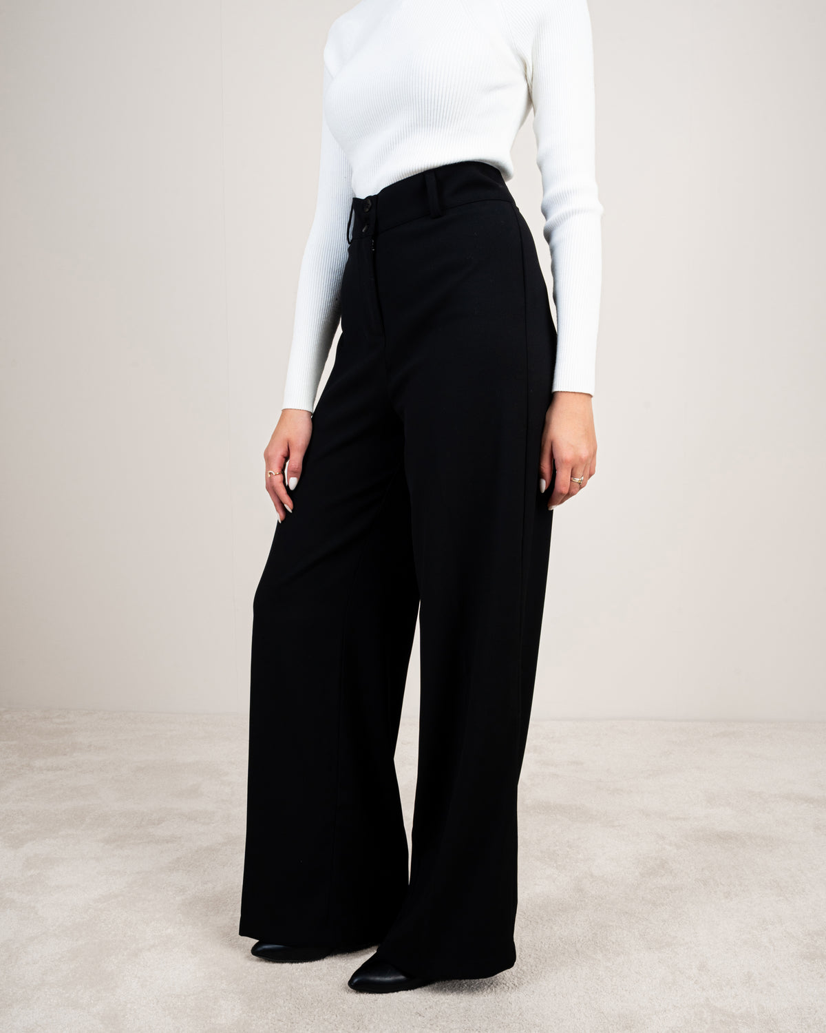 Plain wide-leg Pants