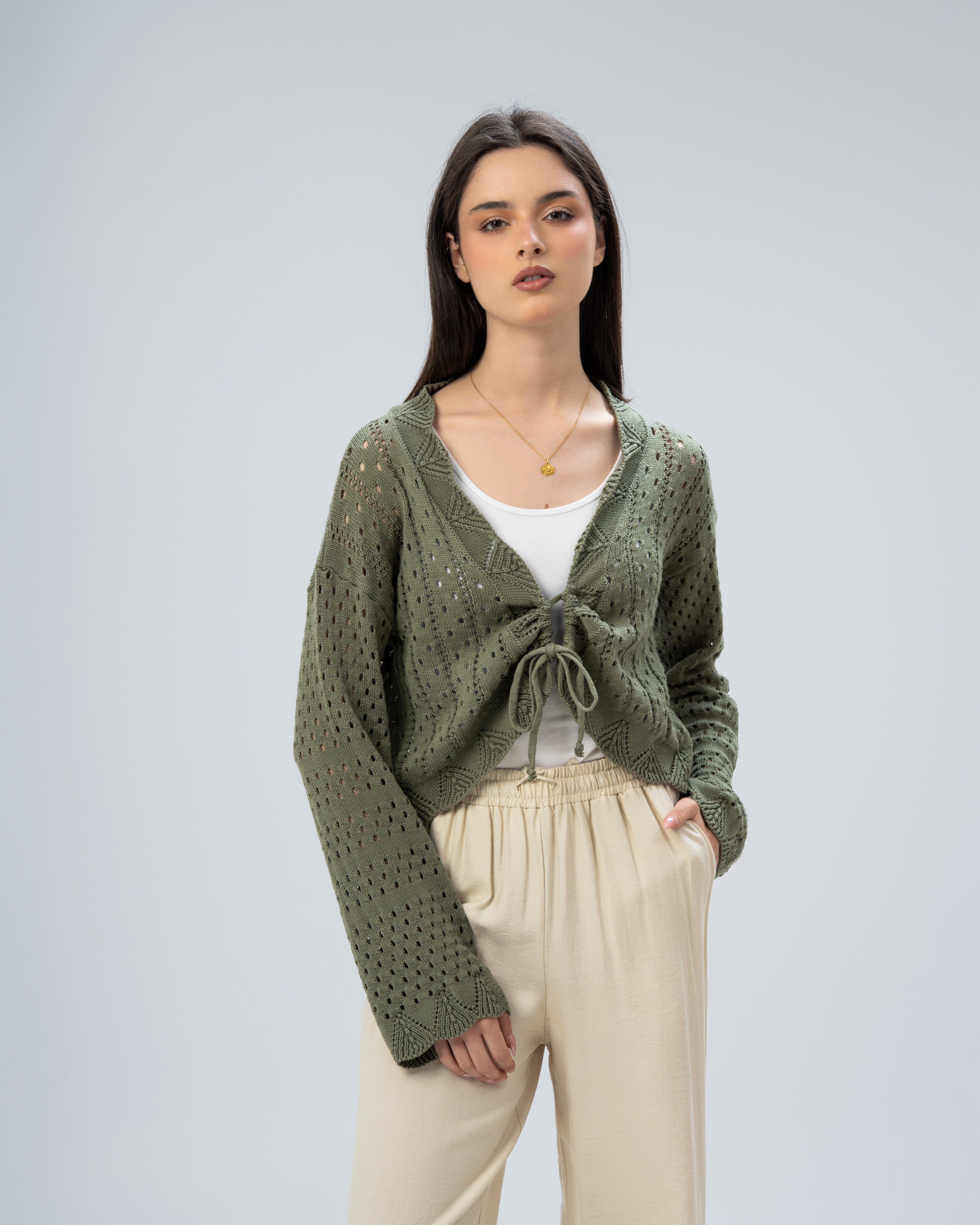 knitted with a drawstring