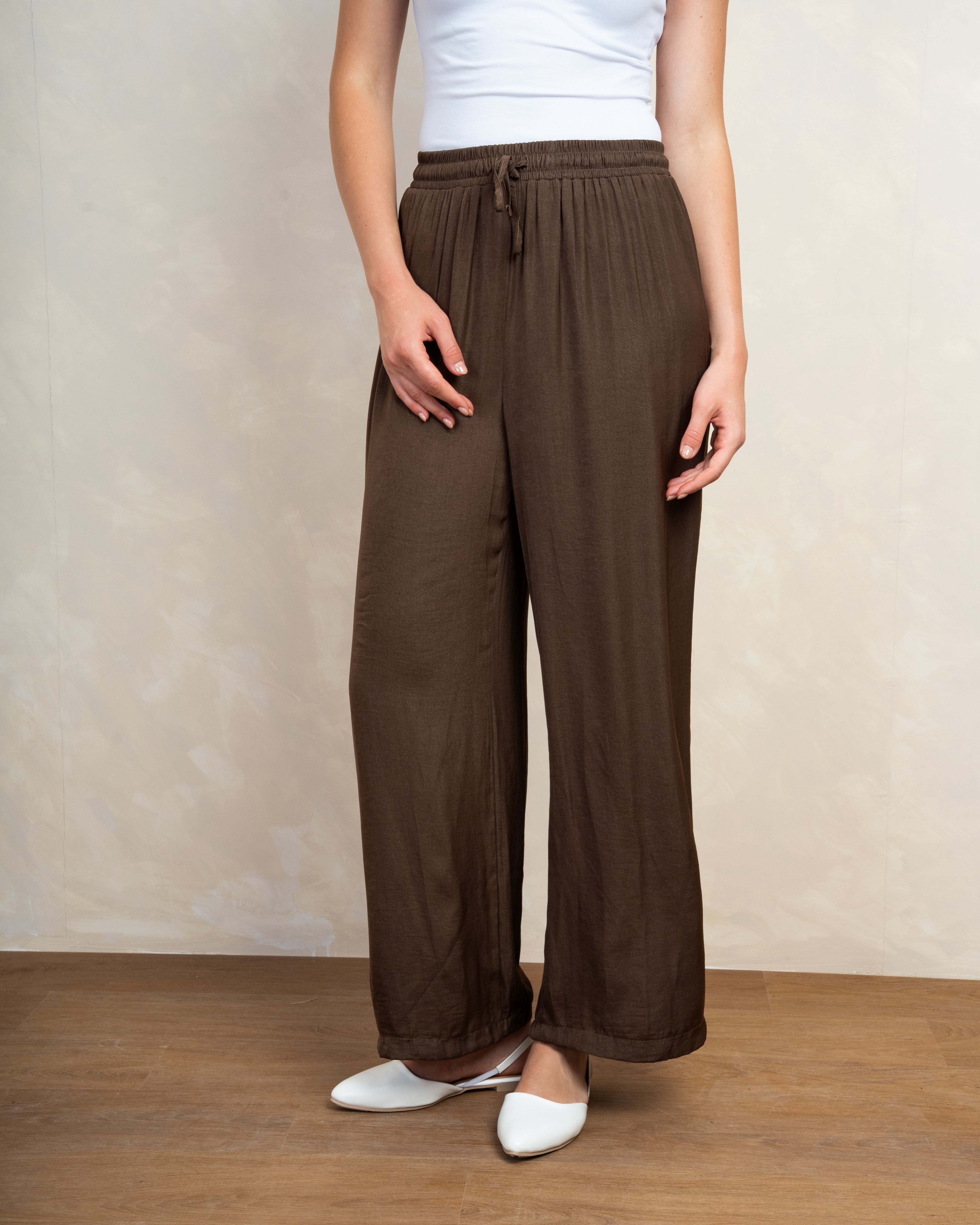 Soft Satin Drawstring Trouser
