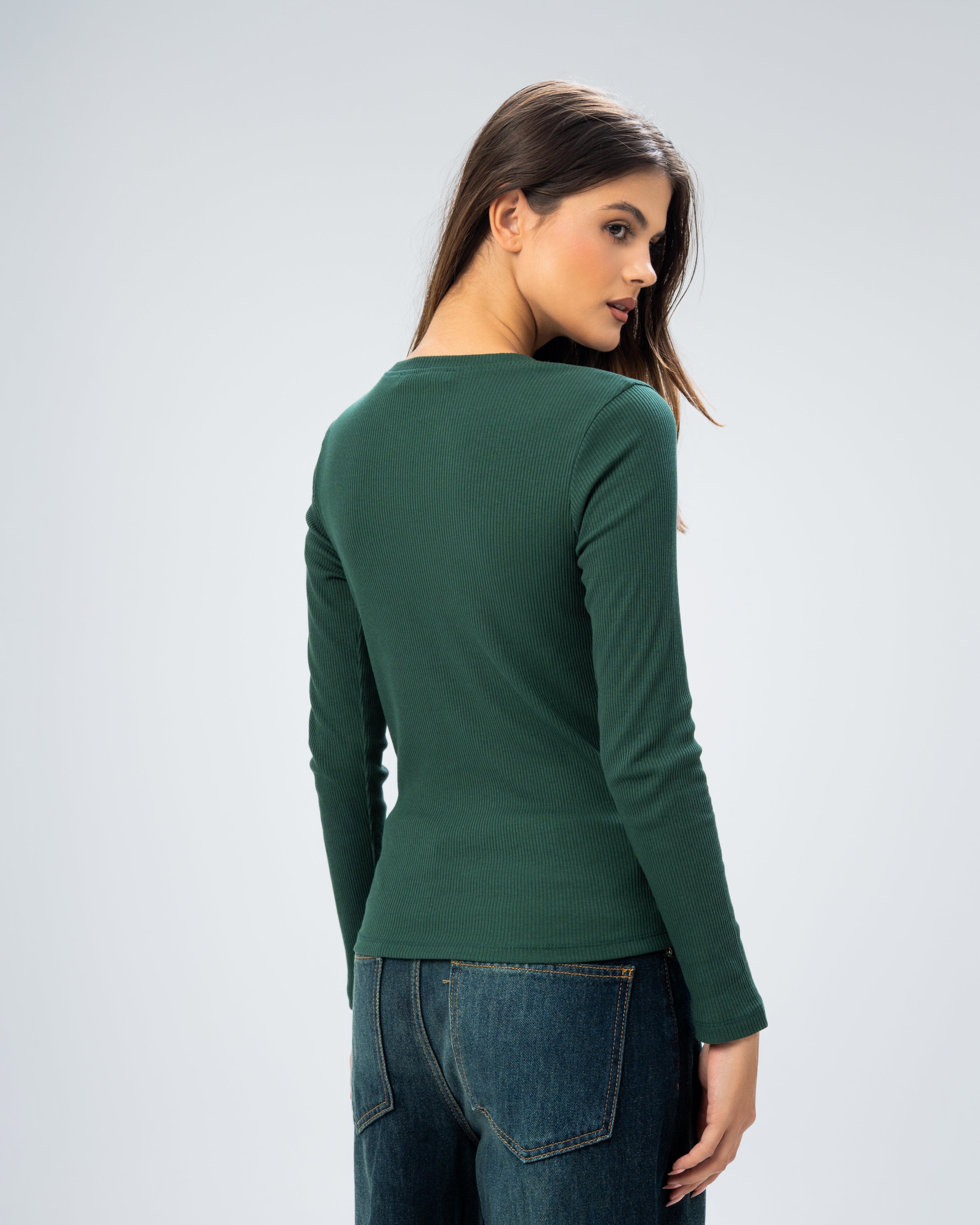 Basic Top – Plain (Light Ribbed Sleeves)