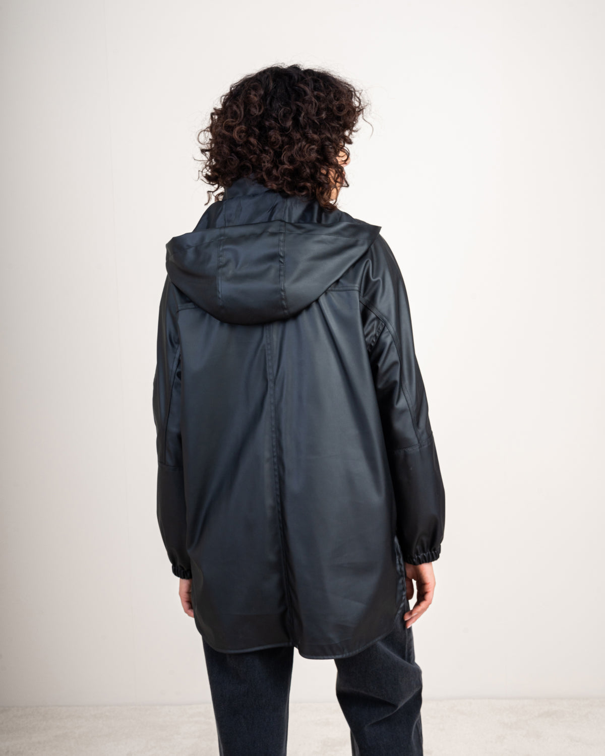 Leather jacket with a pocket on the side