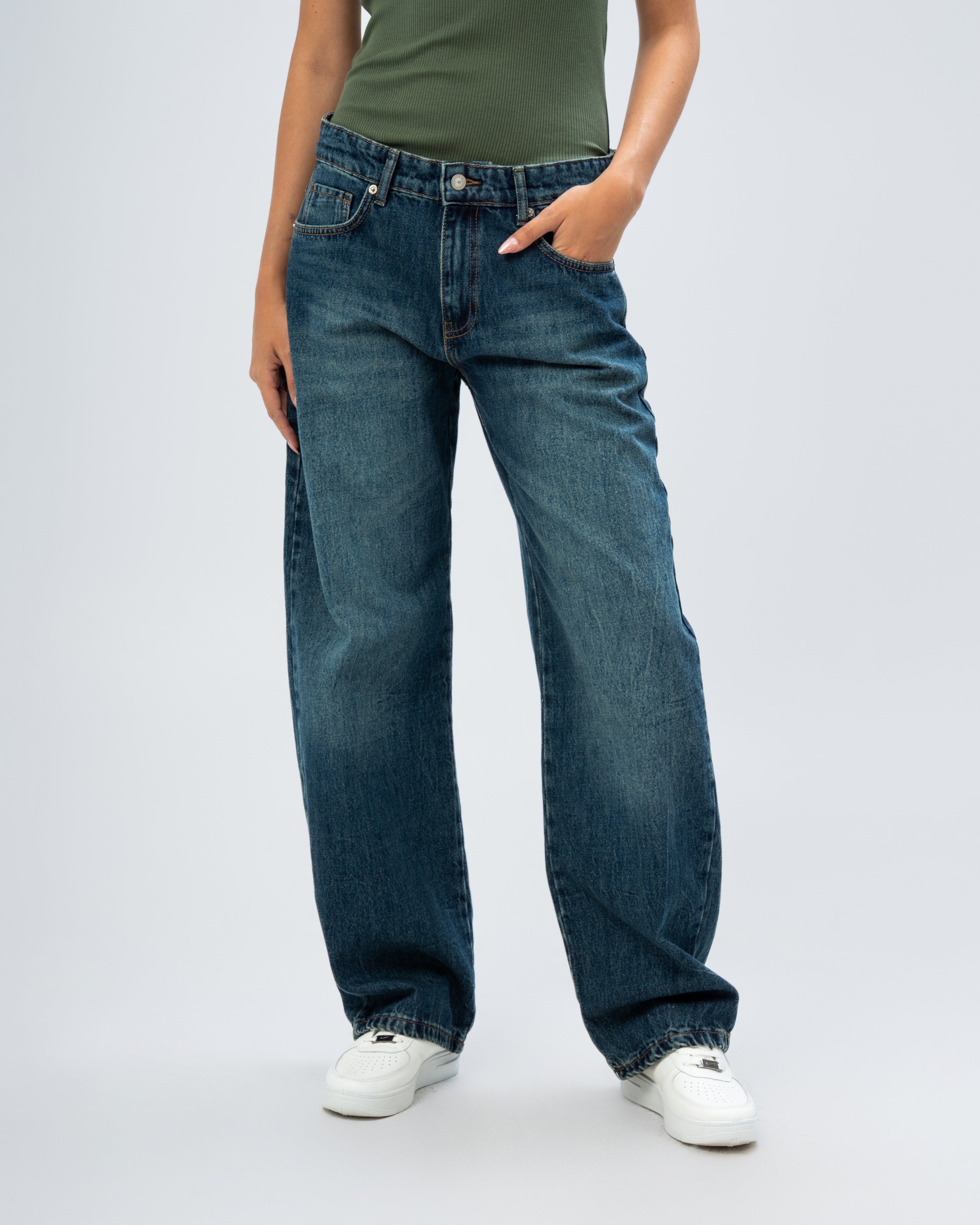 Plain denim jeans