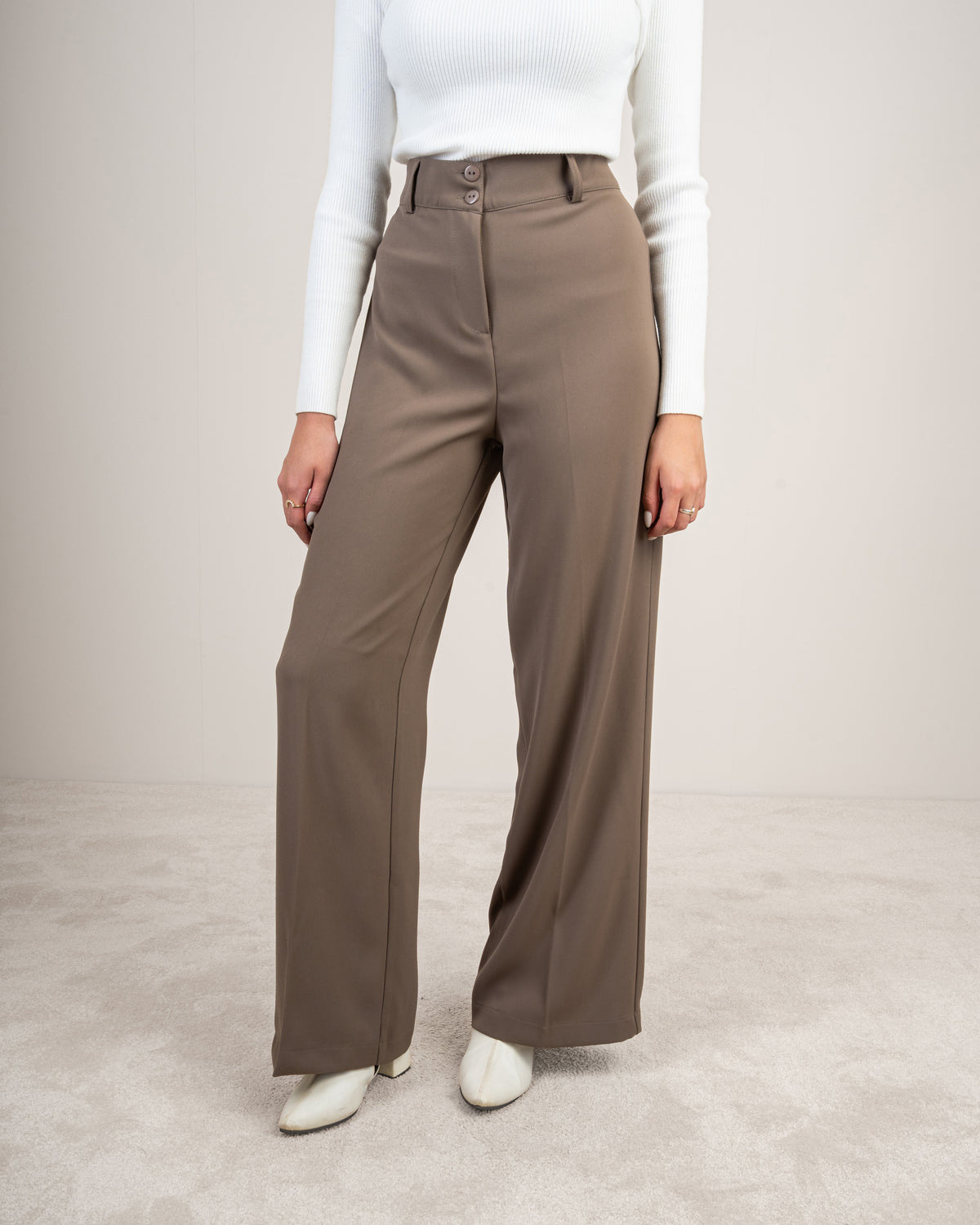 Plain wide-leg Pants