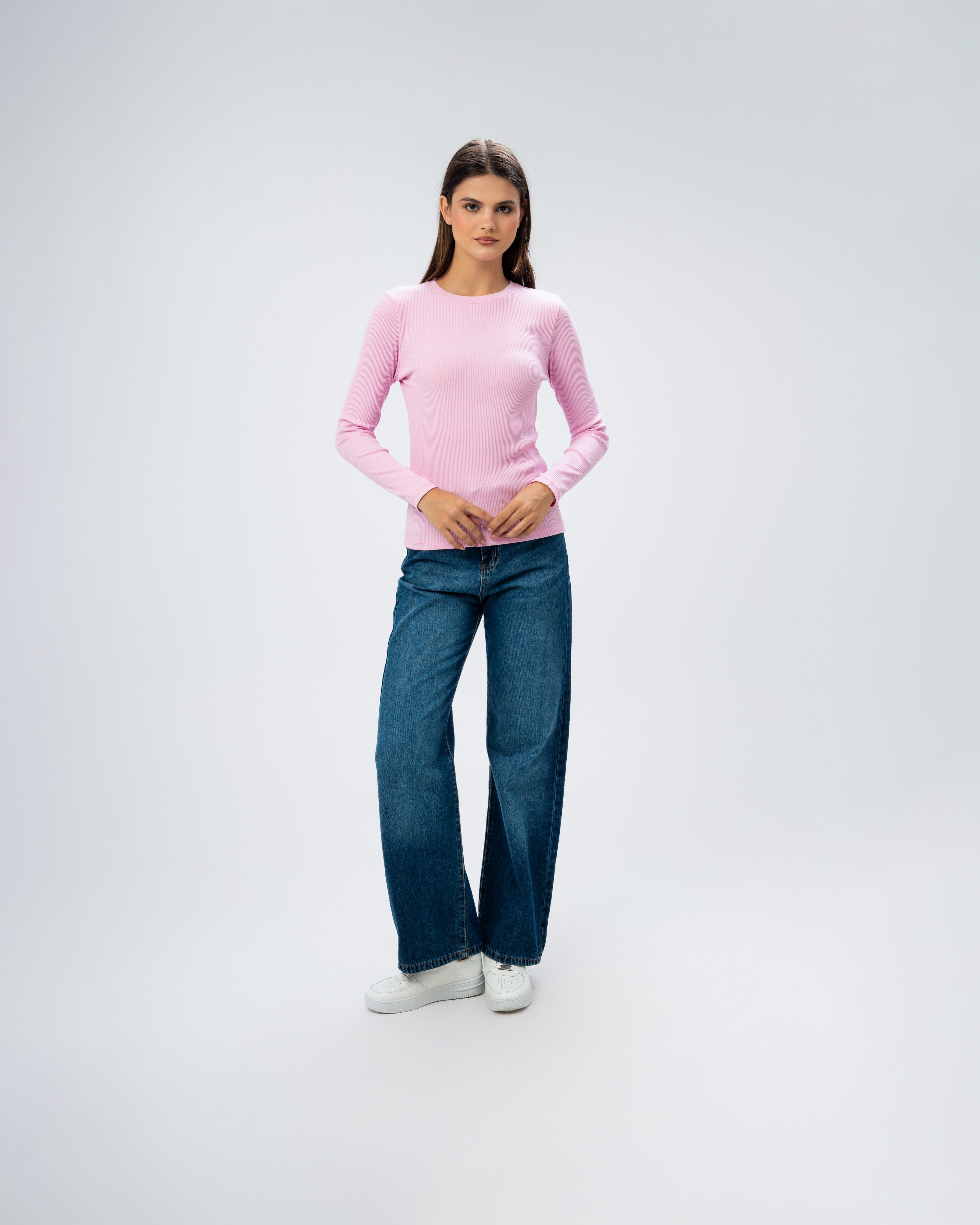 Basic Top – Plain (Light Ribbed Sleeves)