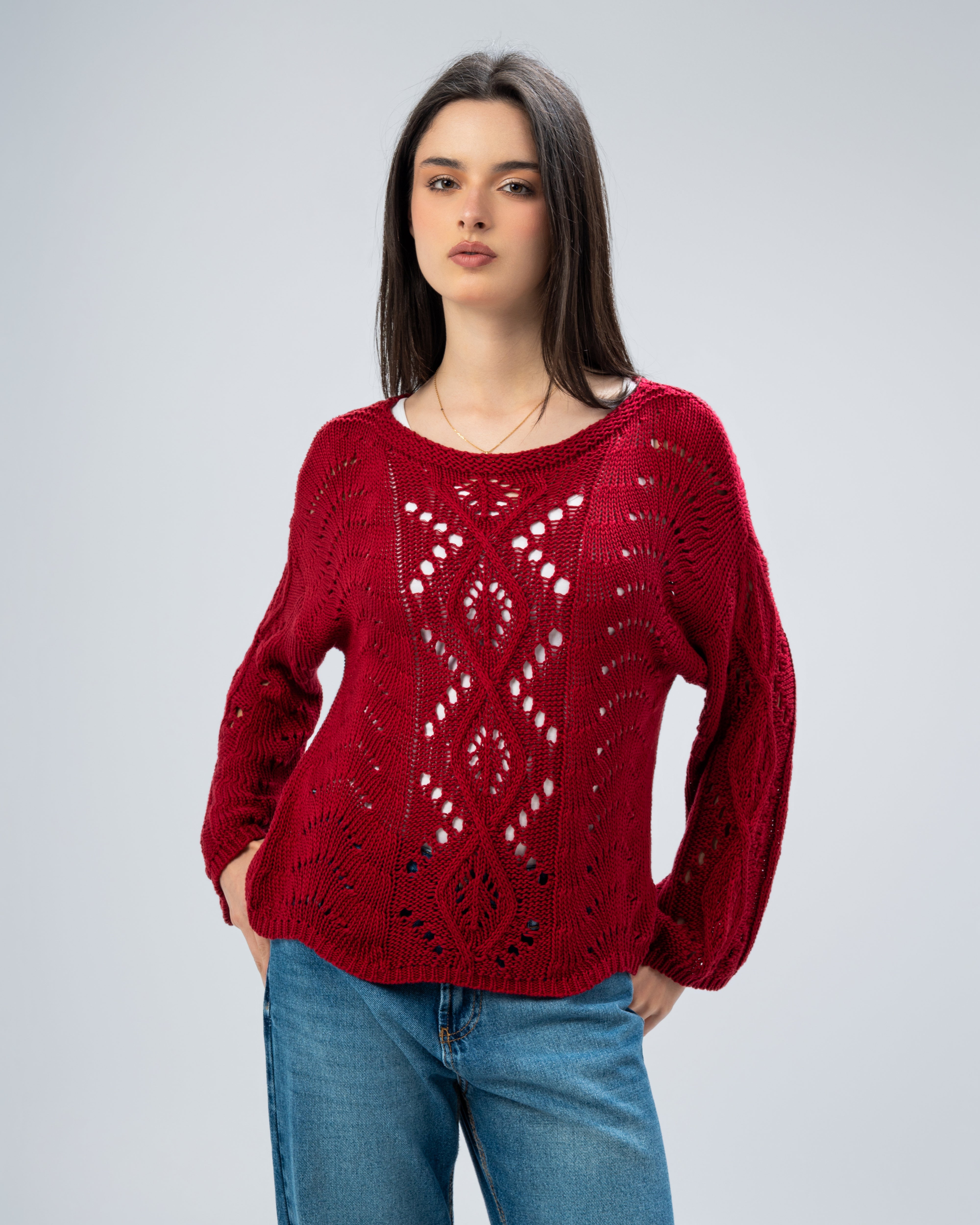 Knitwear with sleeves