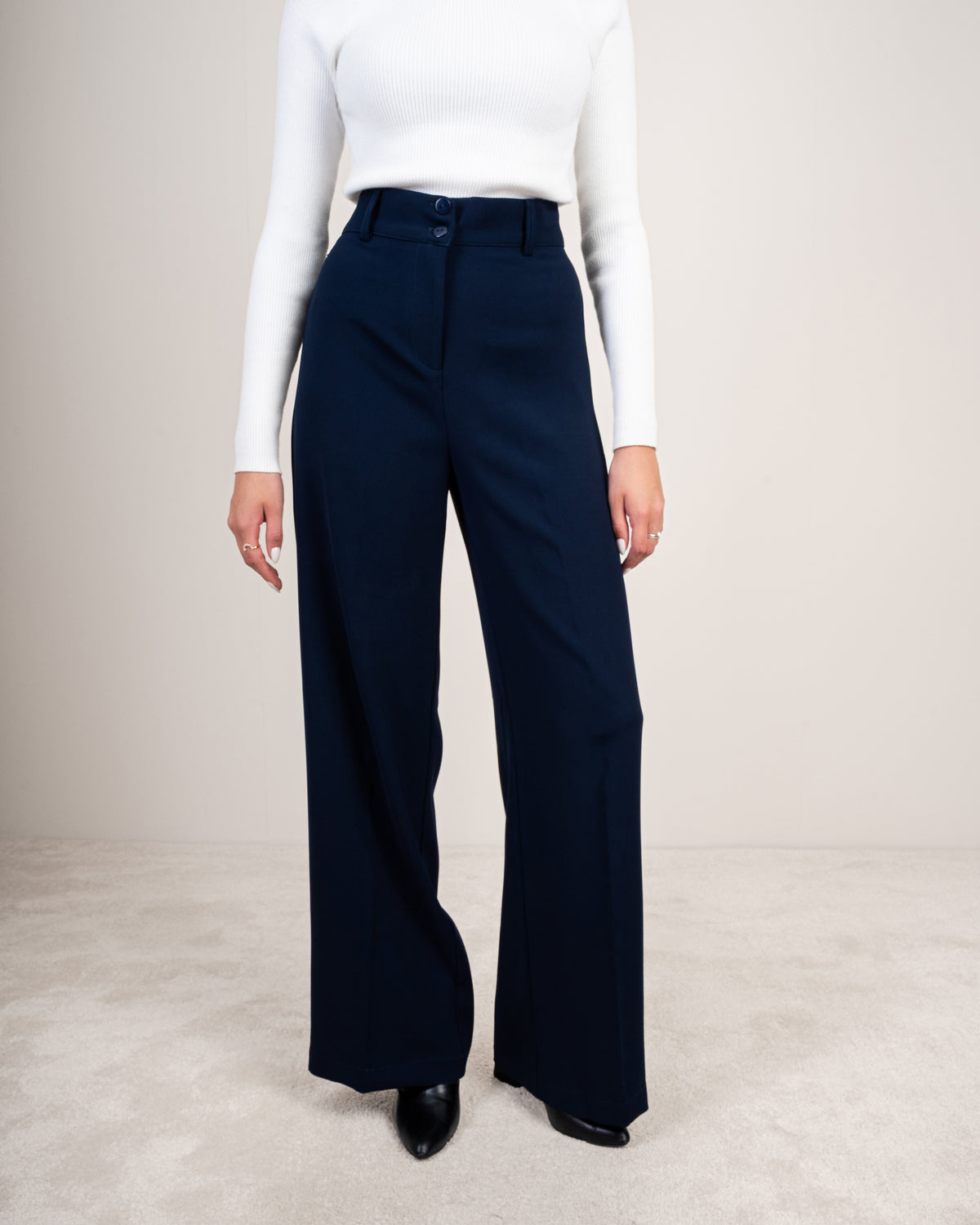 Plain wide-leg Pants