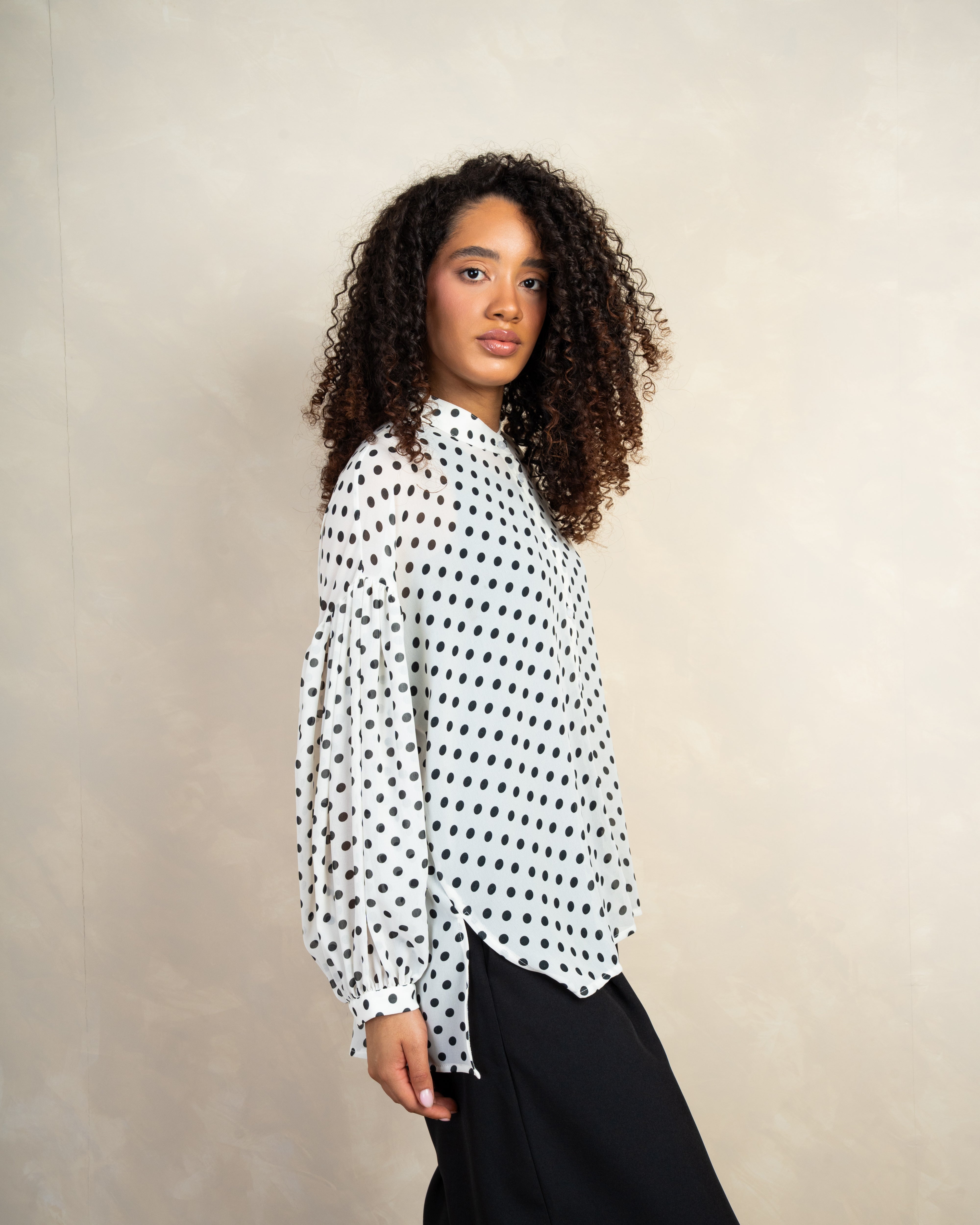 Long Polka Dot Shirt In Different Colors