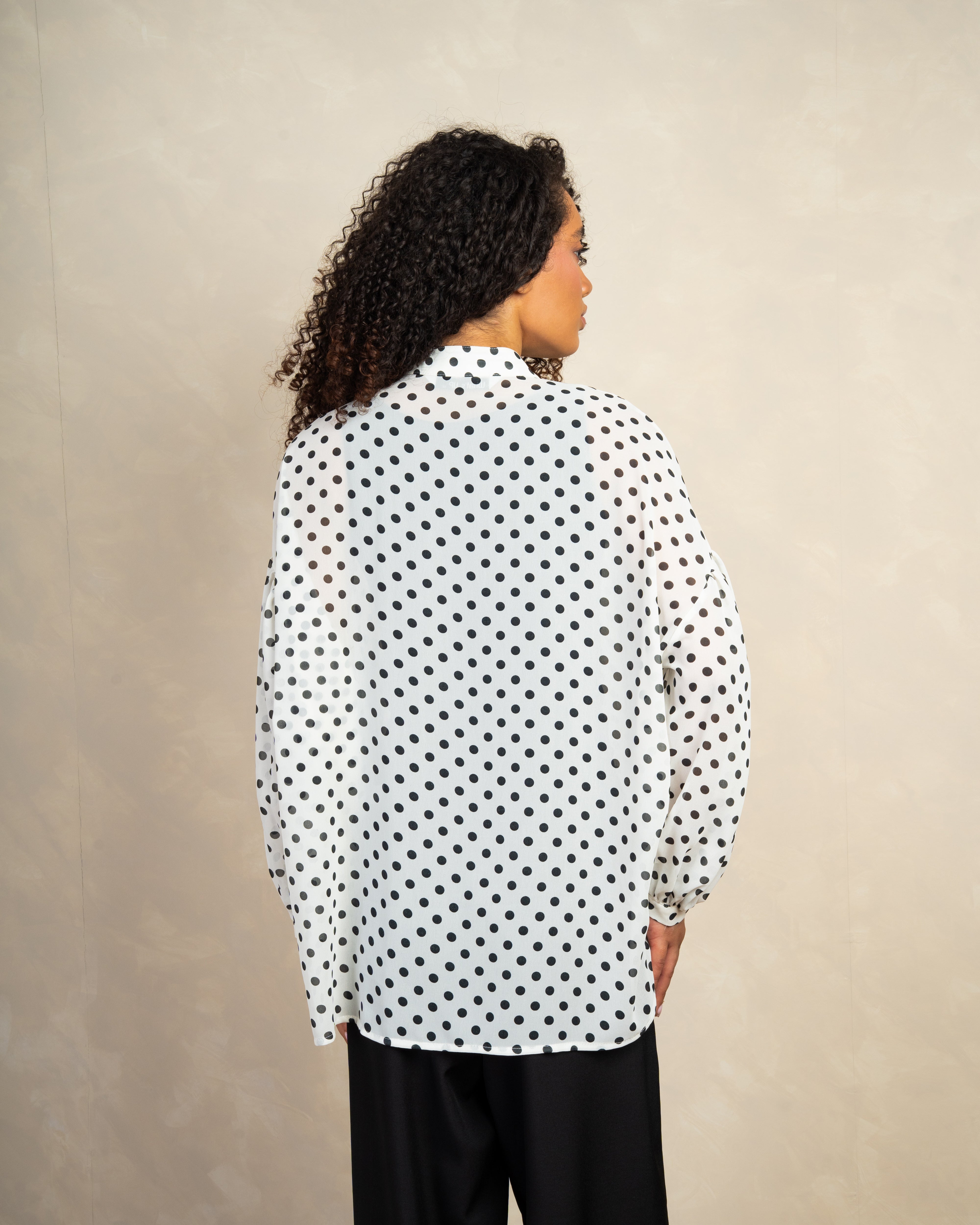 Long Polka Dot Shirt In Different Colors