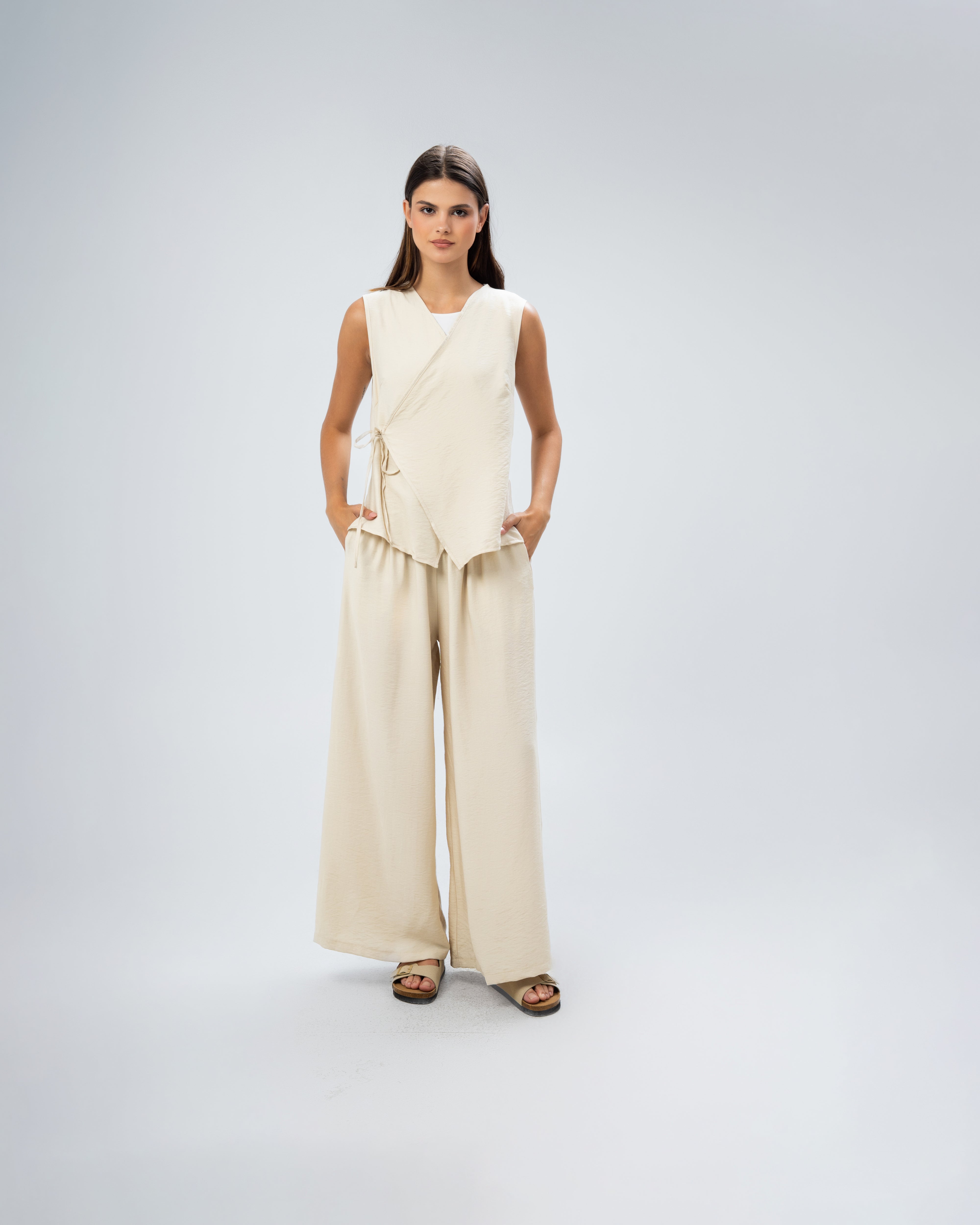 Linen jumpsuit cut