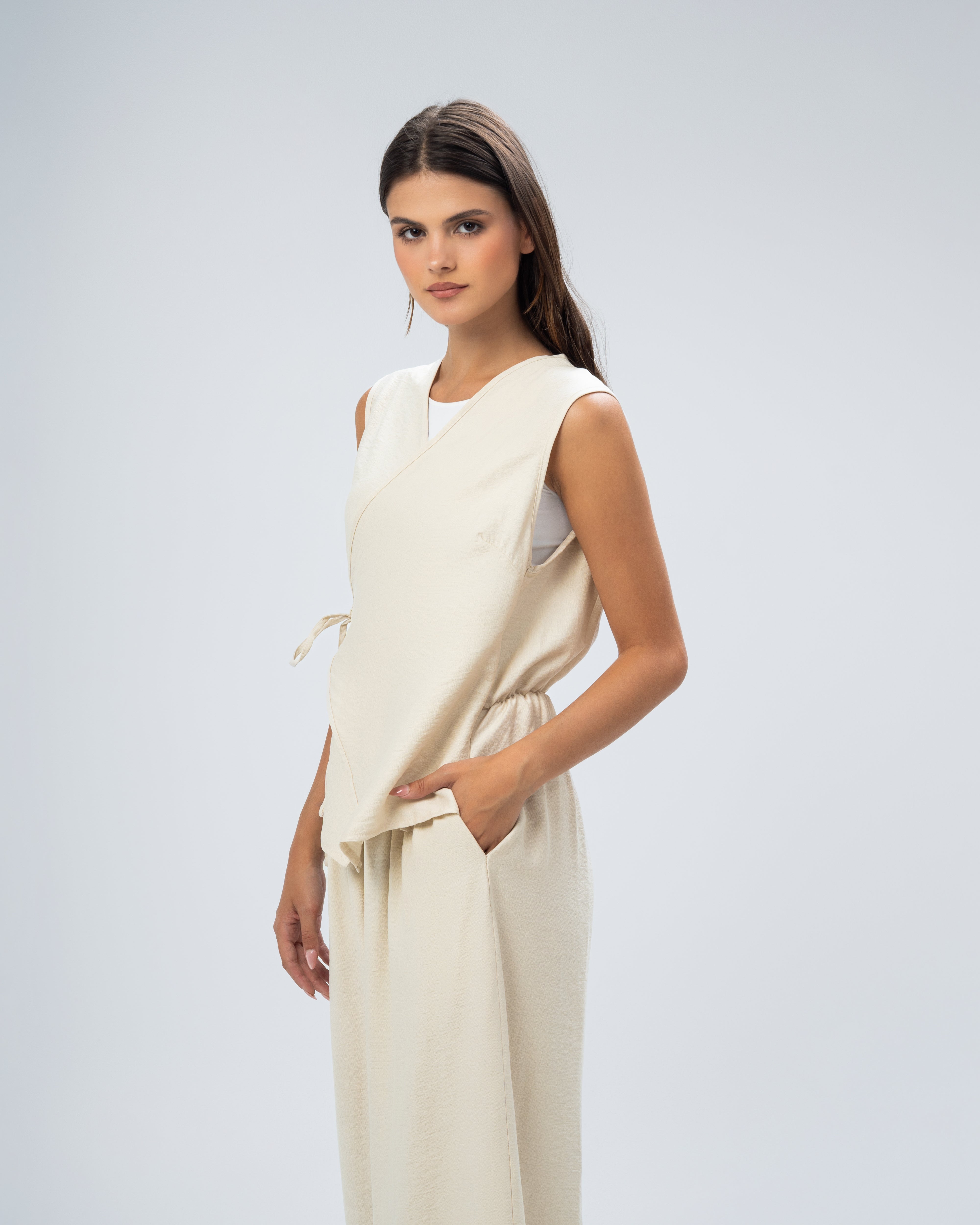 Linen jumpsuit cut