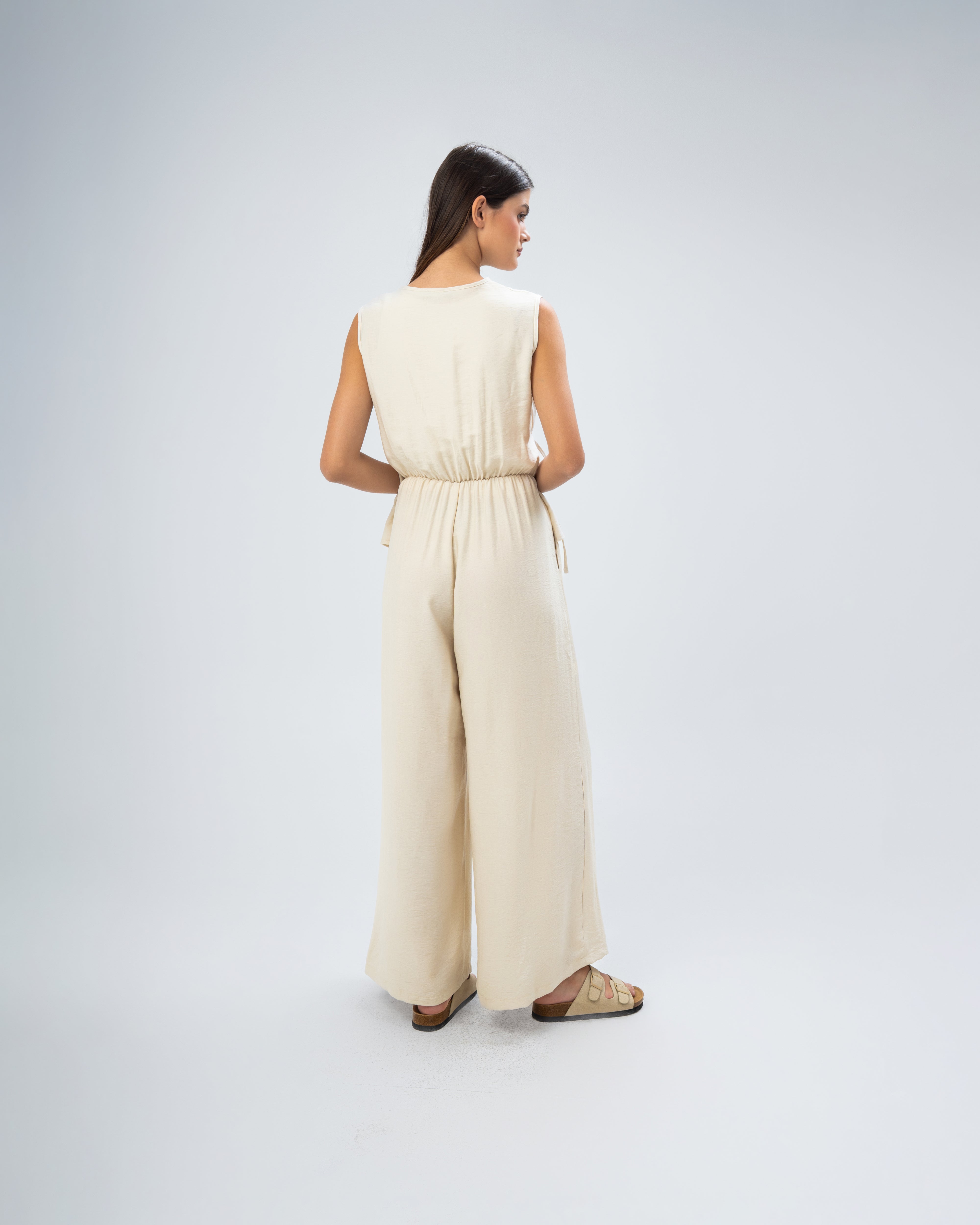 Linen jumpsuit cut