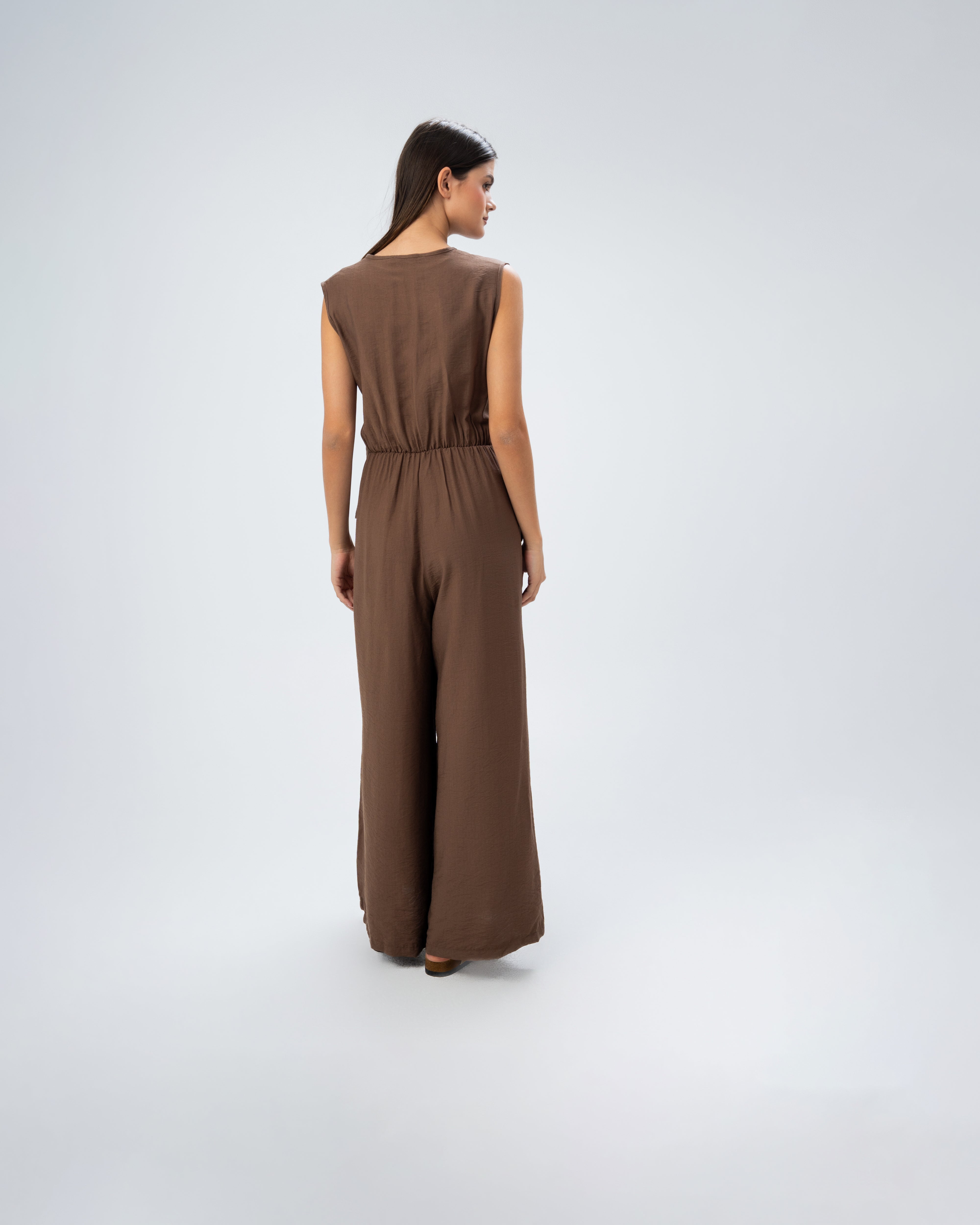 Linen jumpsuit cut