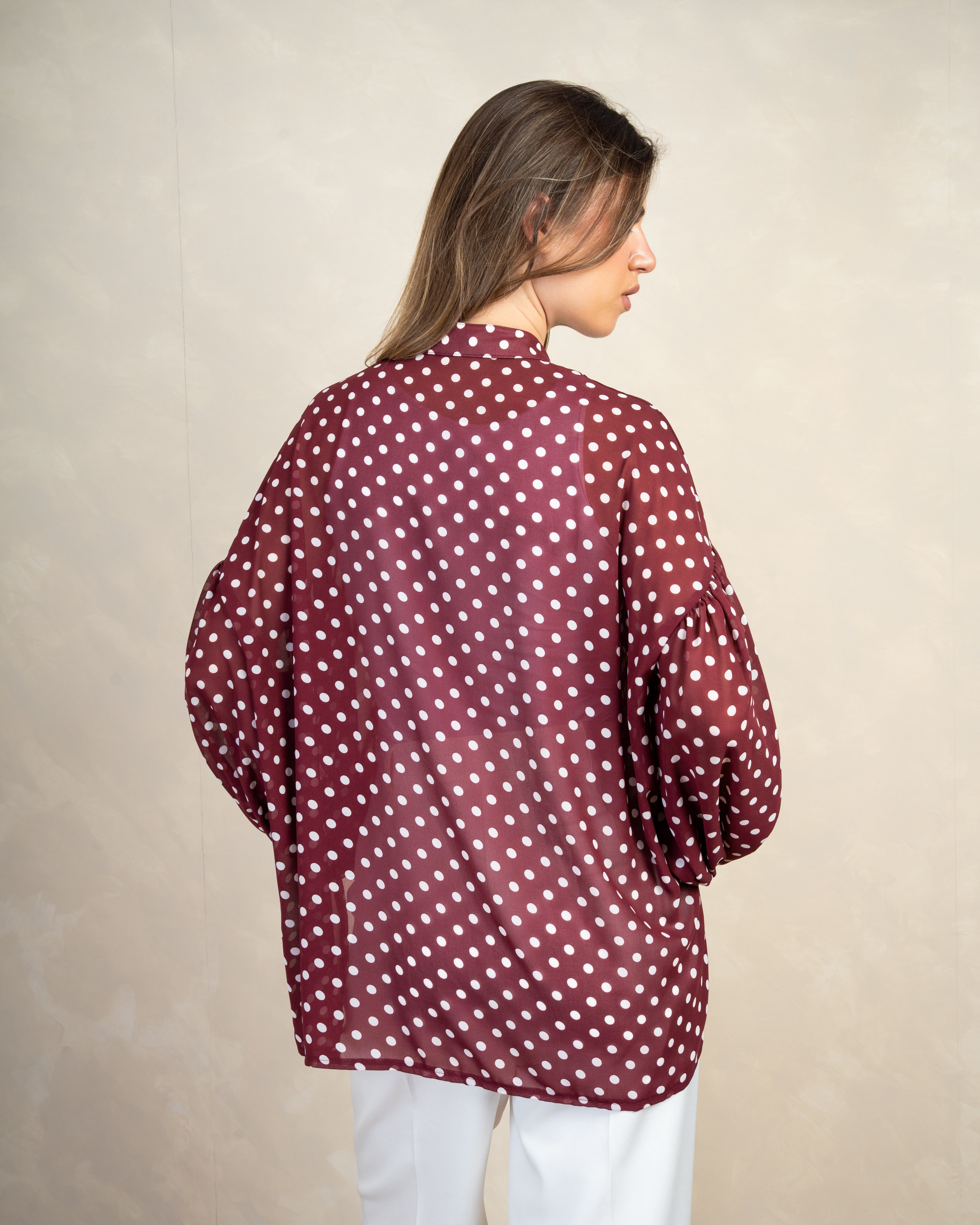 Long Polka Dot Shirt In Different Colors