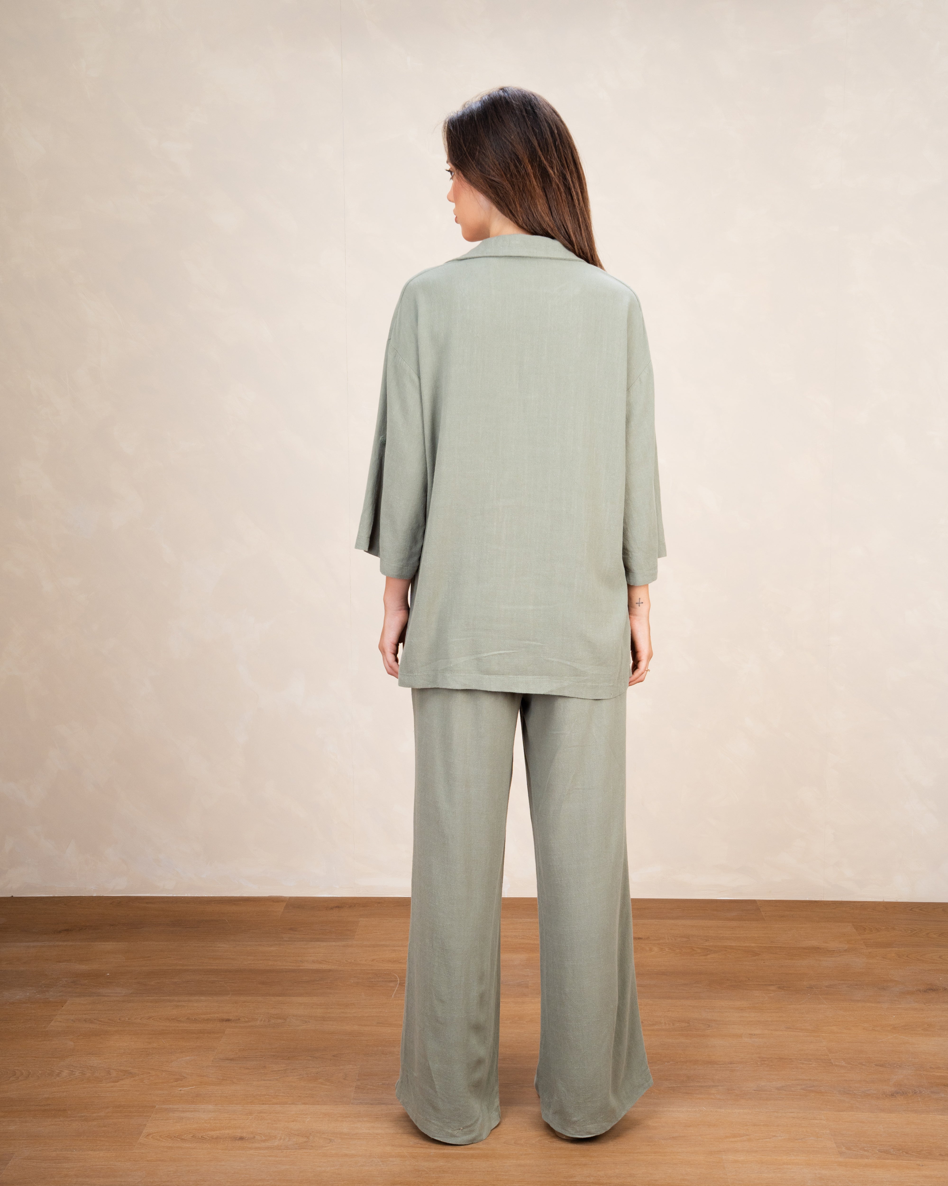 Minimal Linen Blouse With Pocket