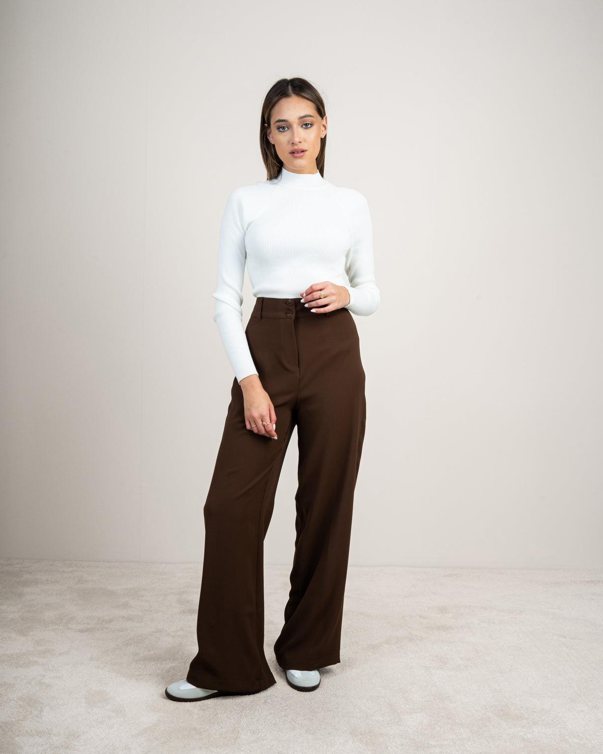 Plain wide-leg Pants