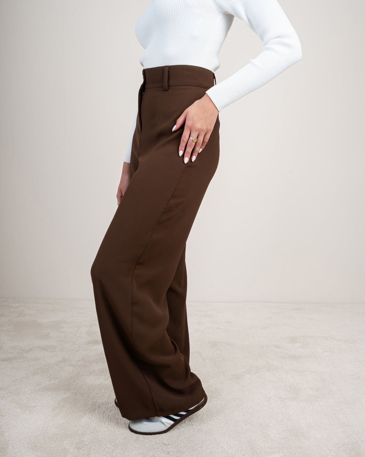 Plain wide-leg Pants