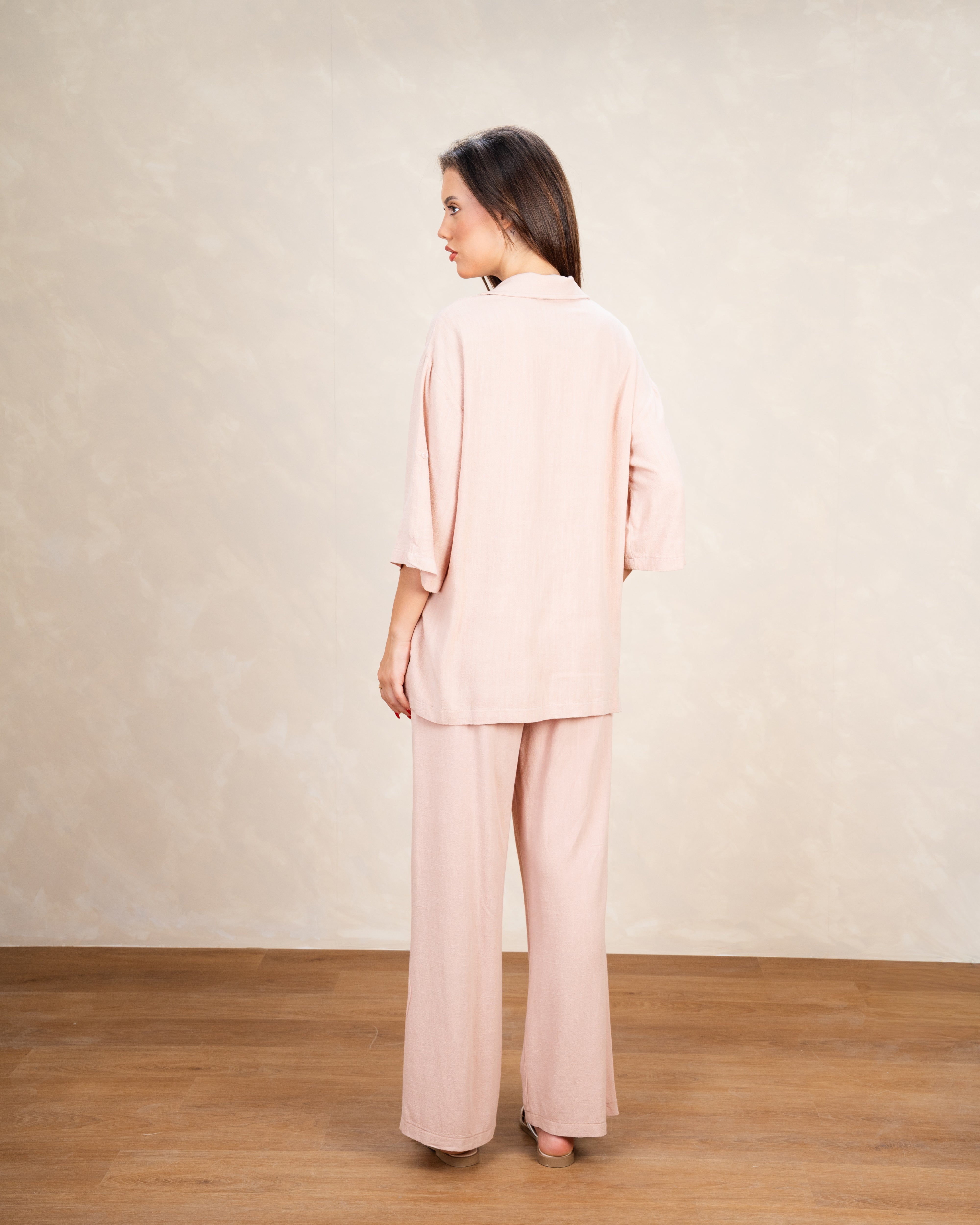 Minimal Linen Blouse With Pocket