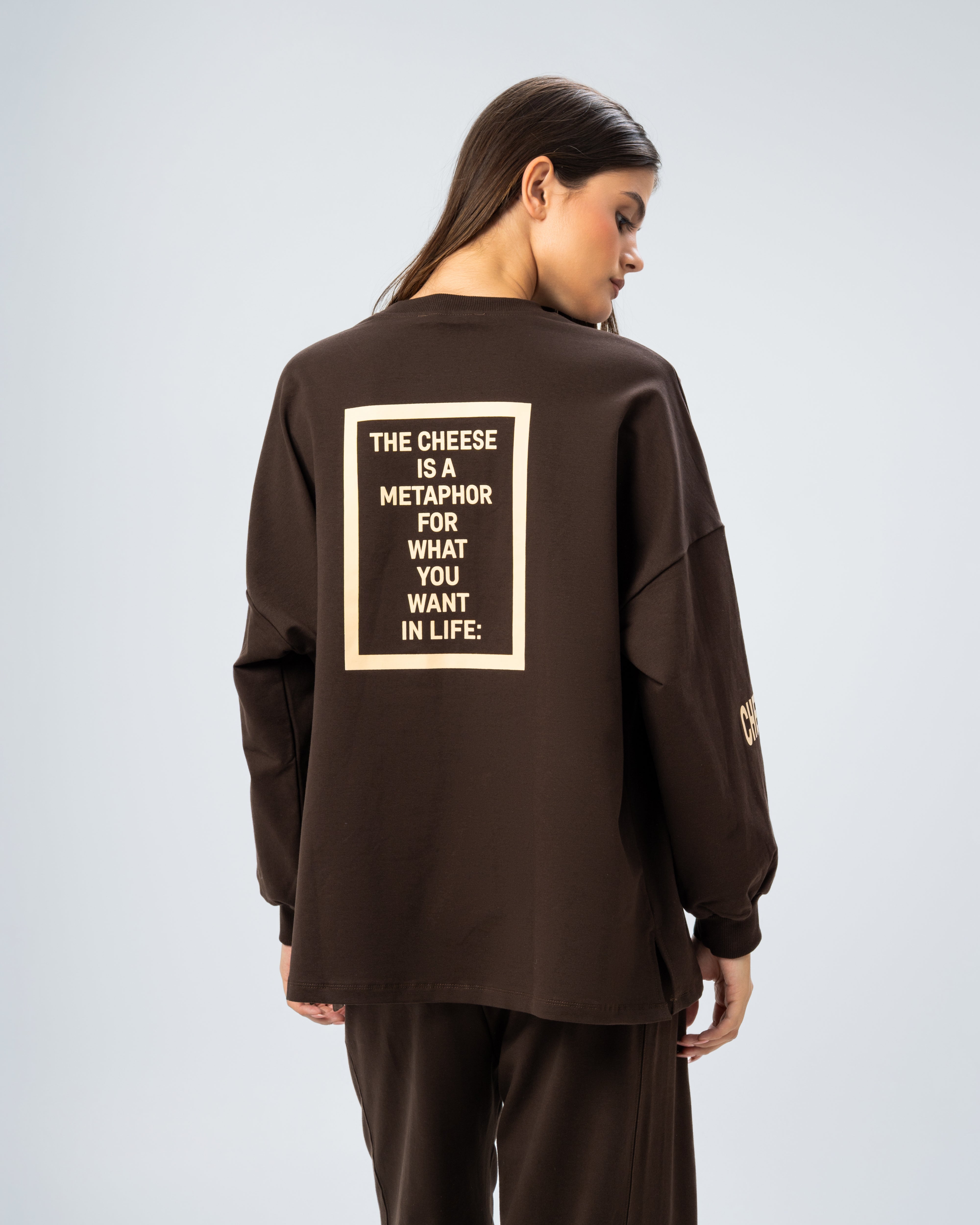 Sweatshirt with print on the back