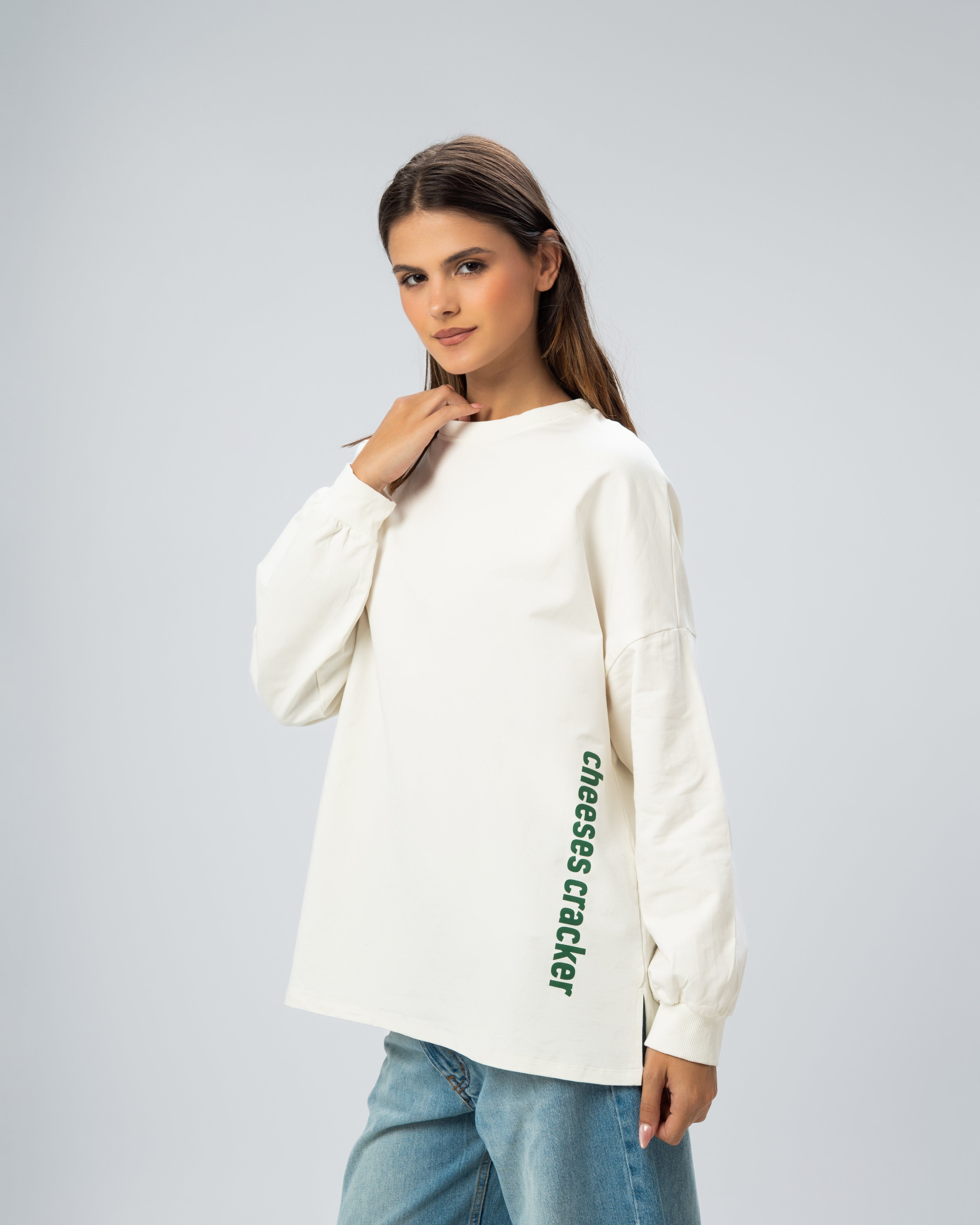 Sweatshirt with print on the back