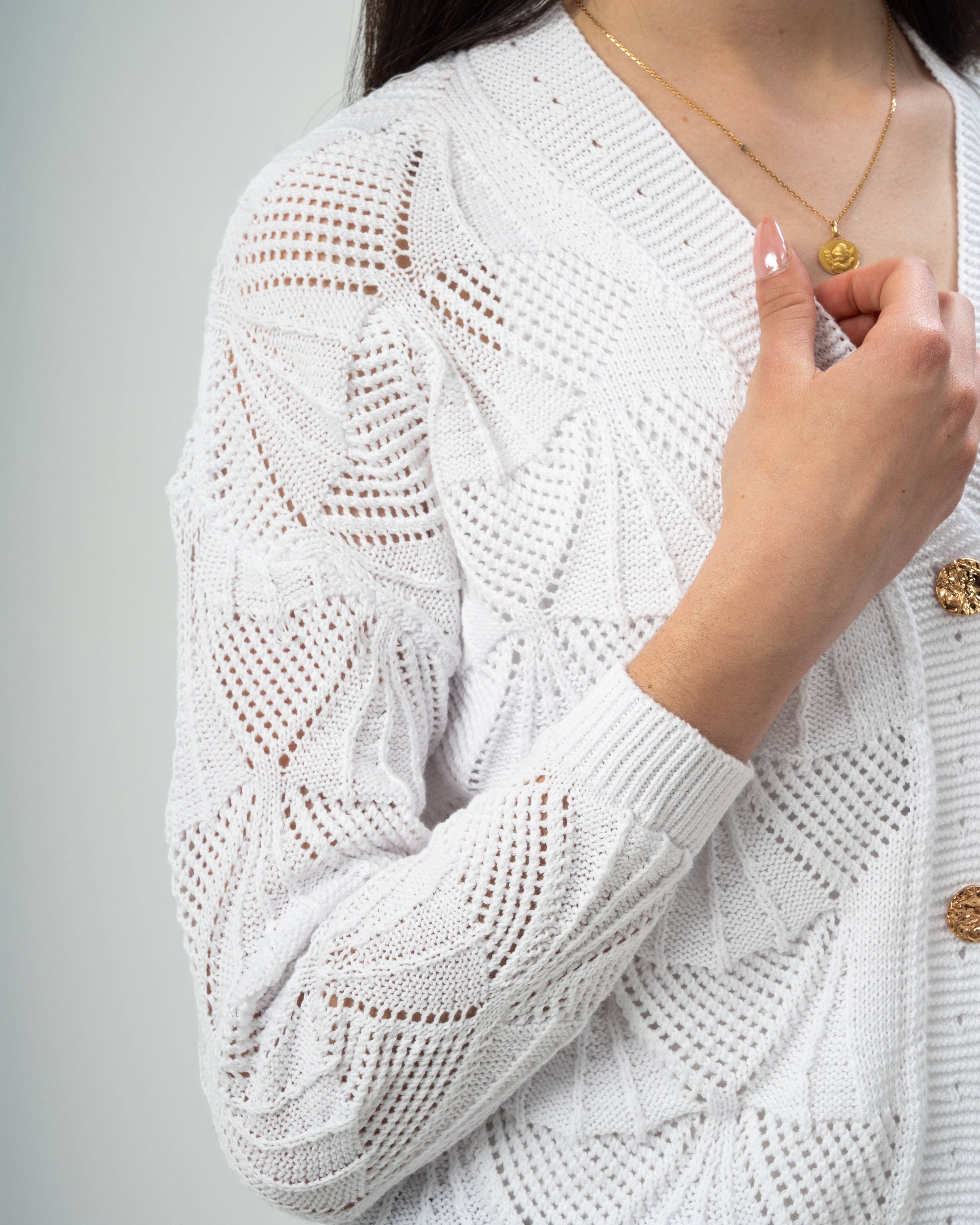 Knitwear Cardigan - With Gold Buttons