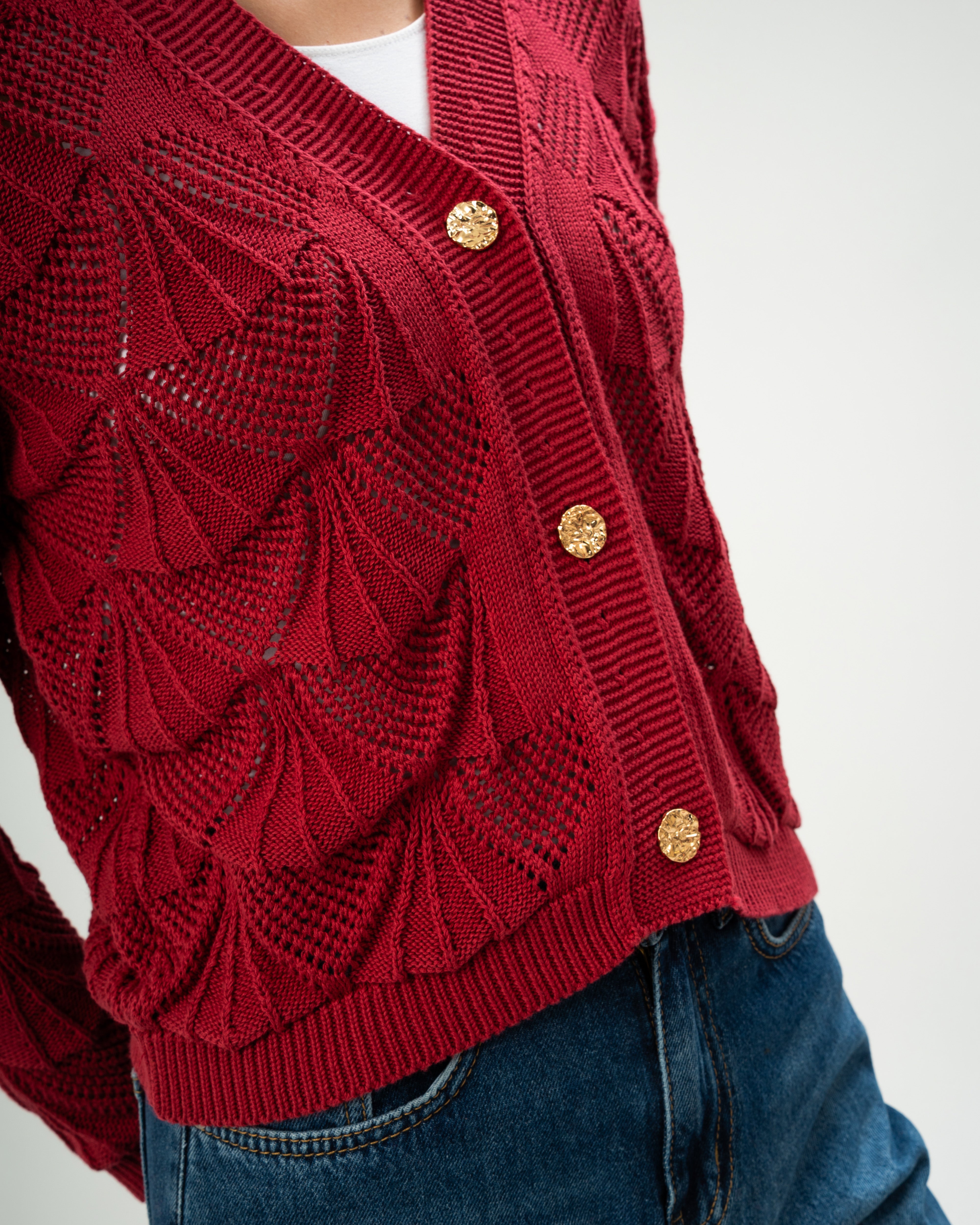 Knitwear Cardigan - With Gold Buttons