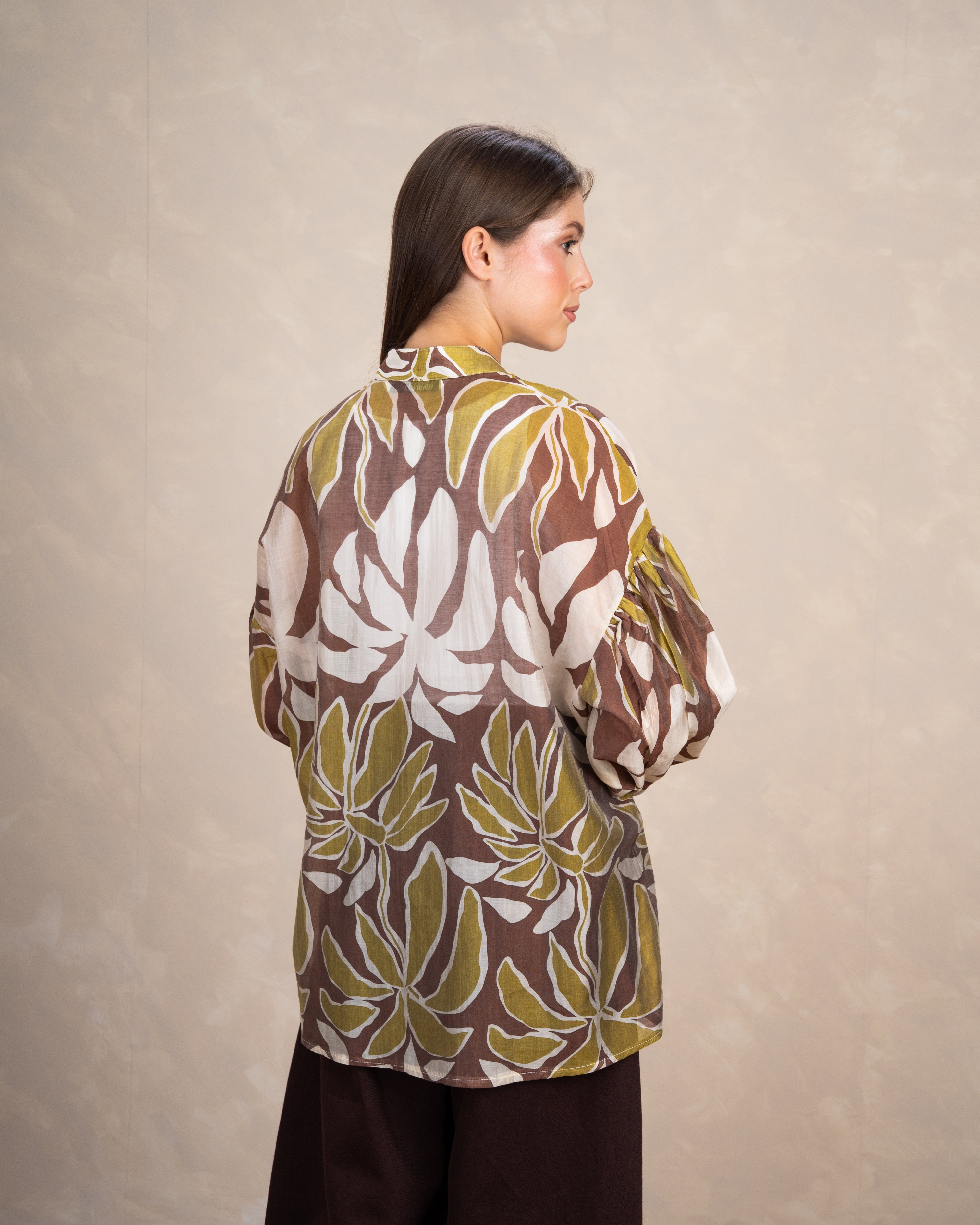 Oversized Floral Print Shirt