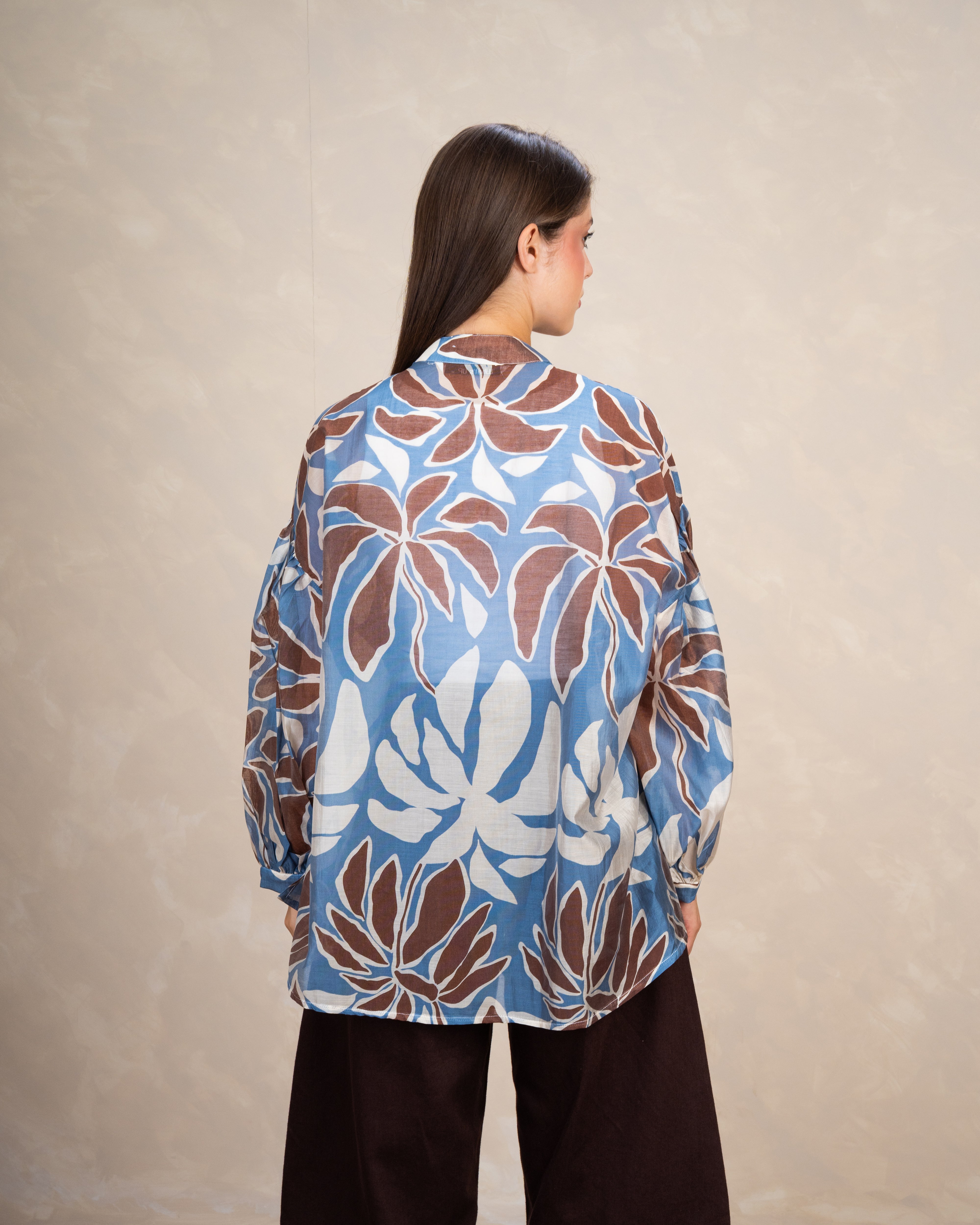 Oversized Floral Print Shirt