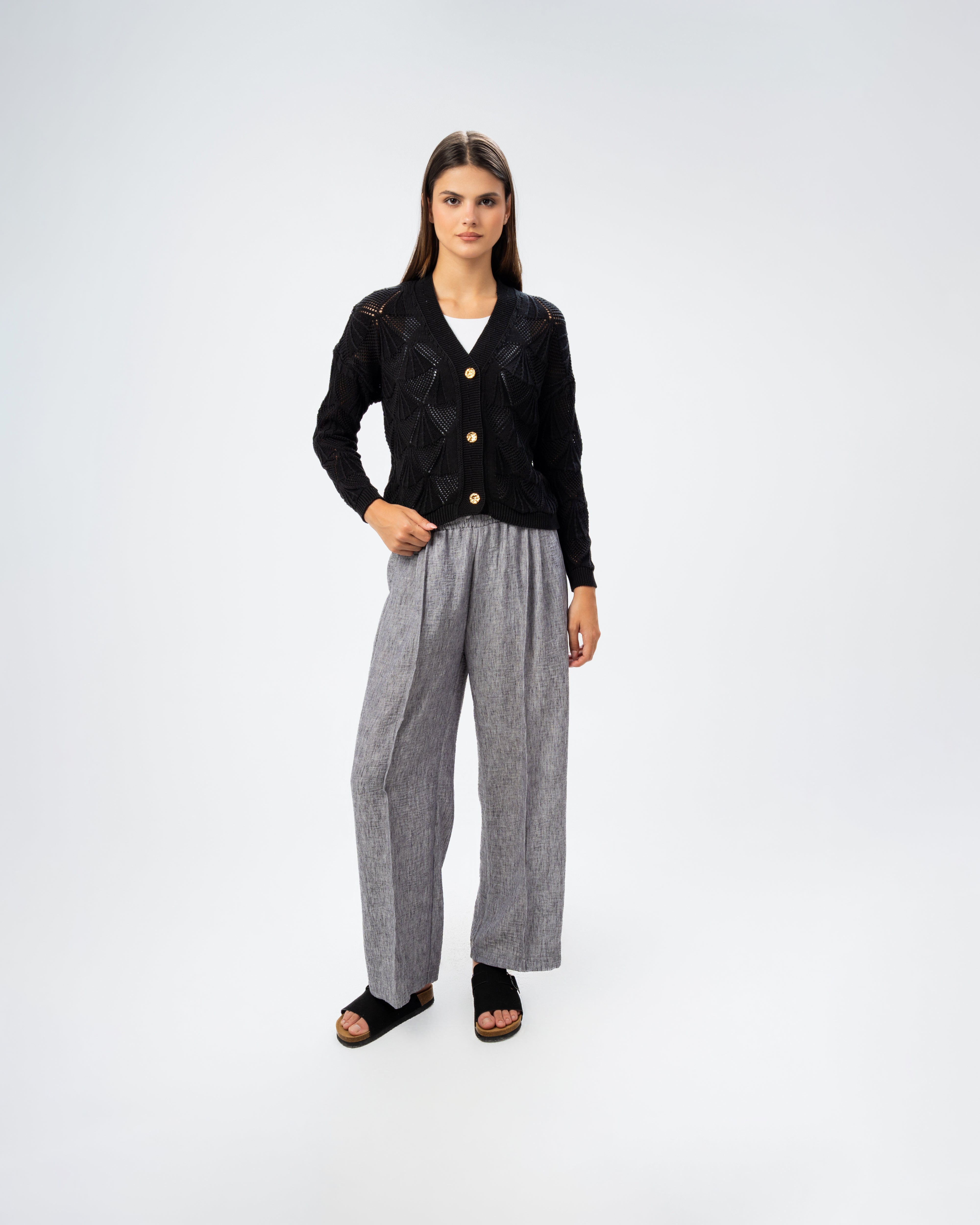 Knitwear Cardigan - With Gold Buttons