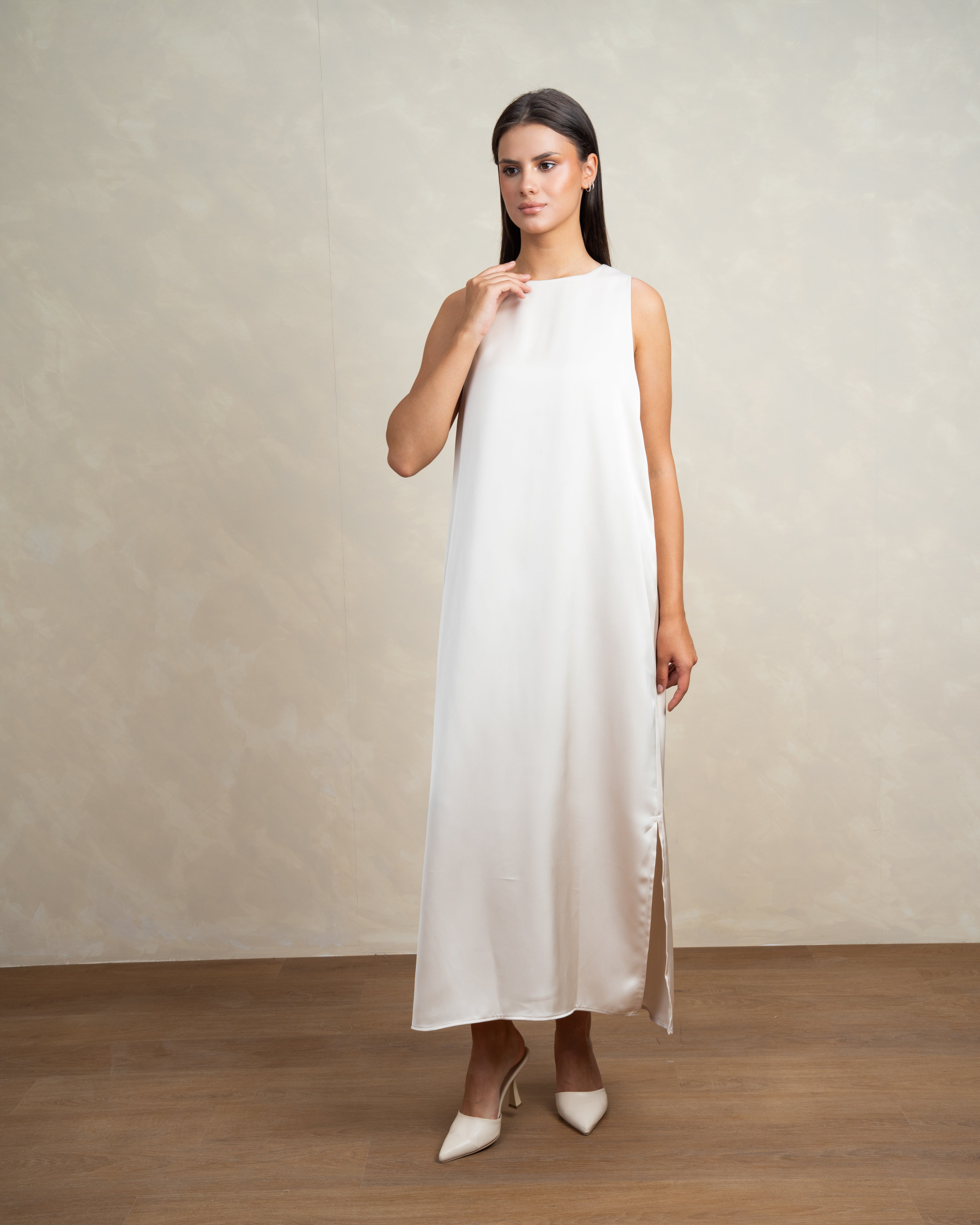 Plain Sleeveless Dress In Different Colors