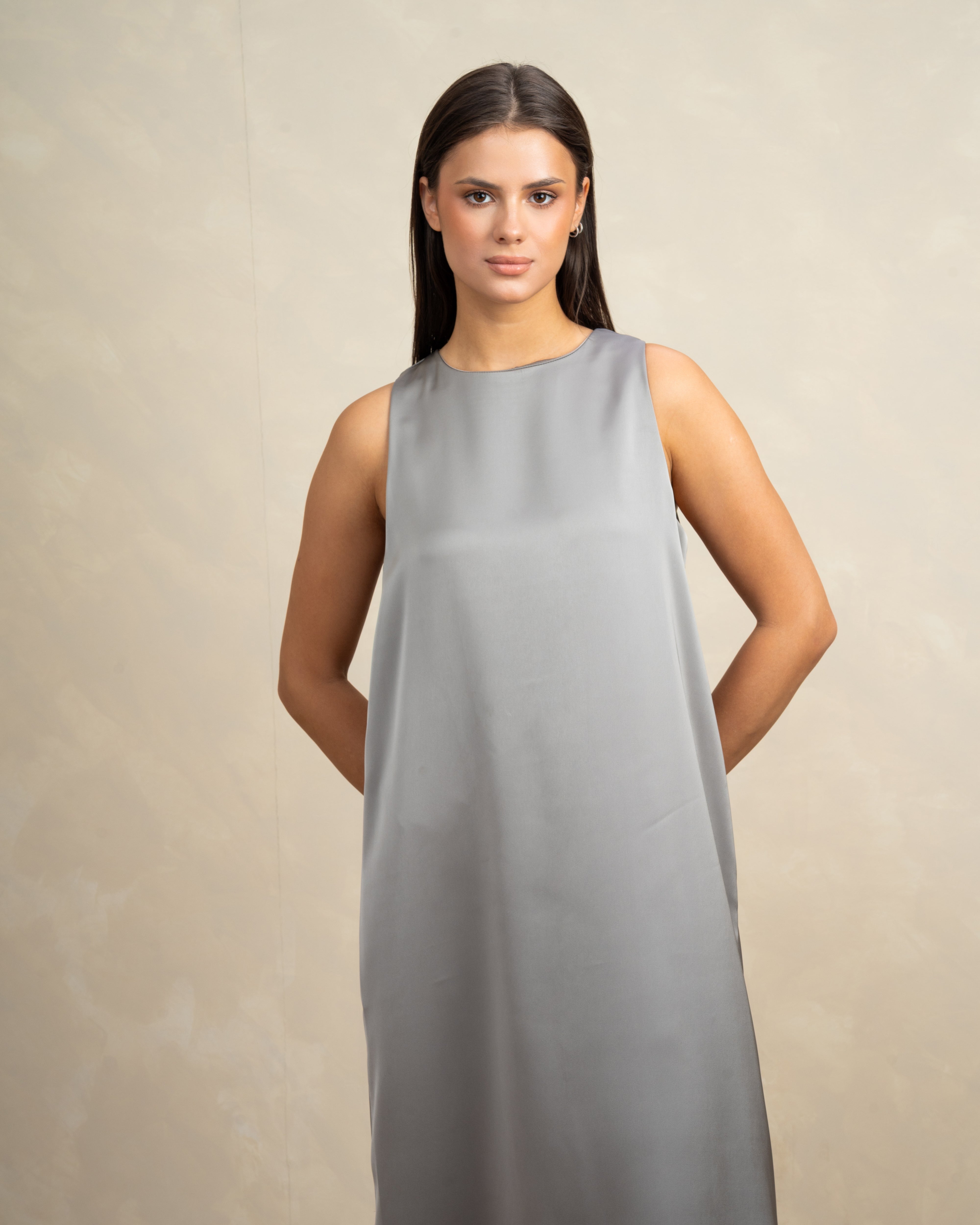 Plain Sleeveless Dress In Different Colors