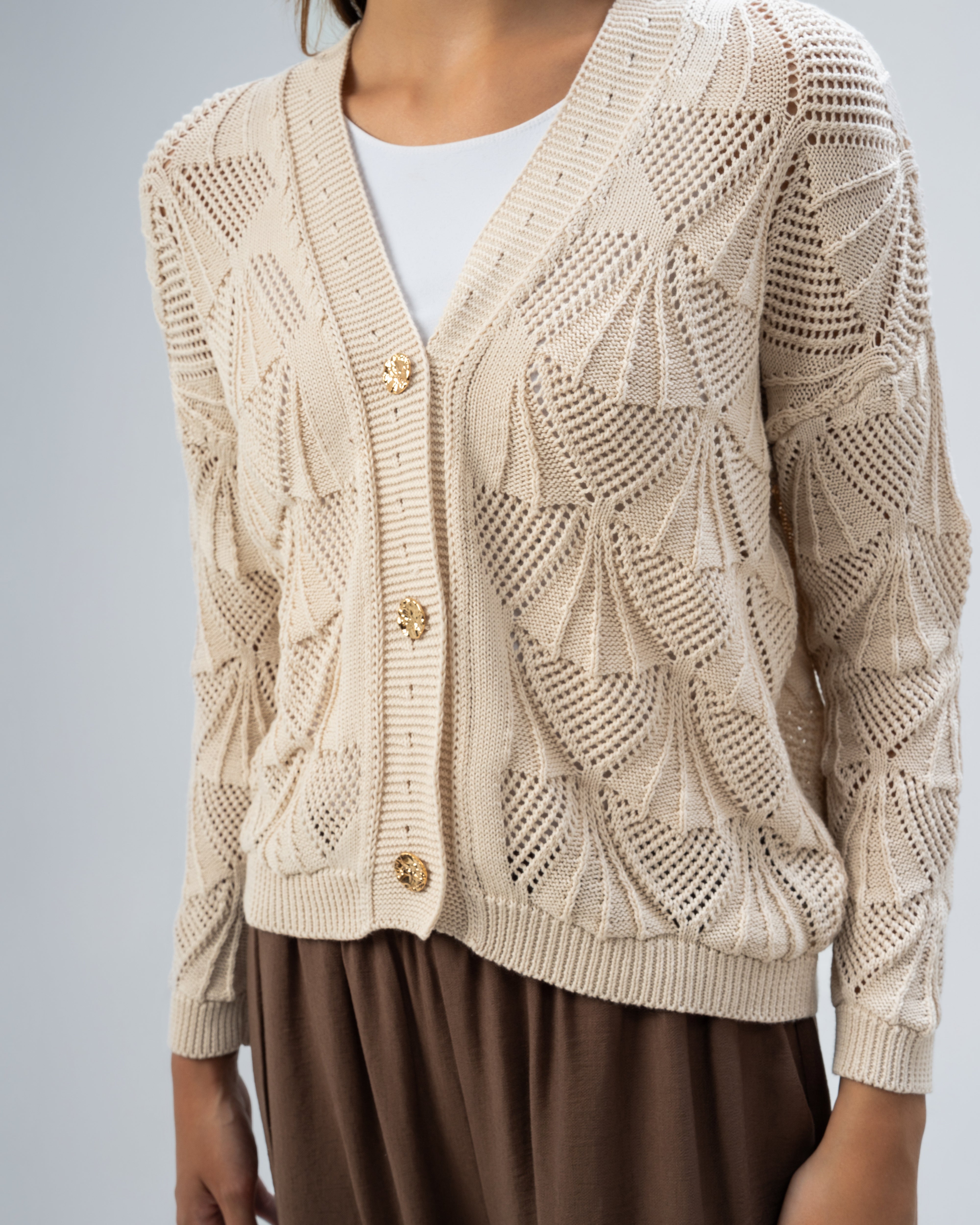Knitwear Cardigan - With Gold Buttons