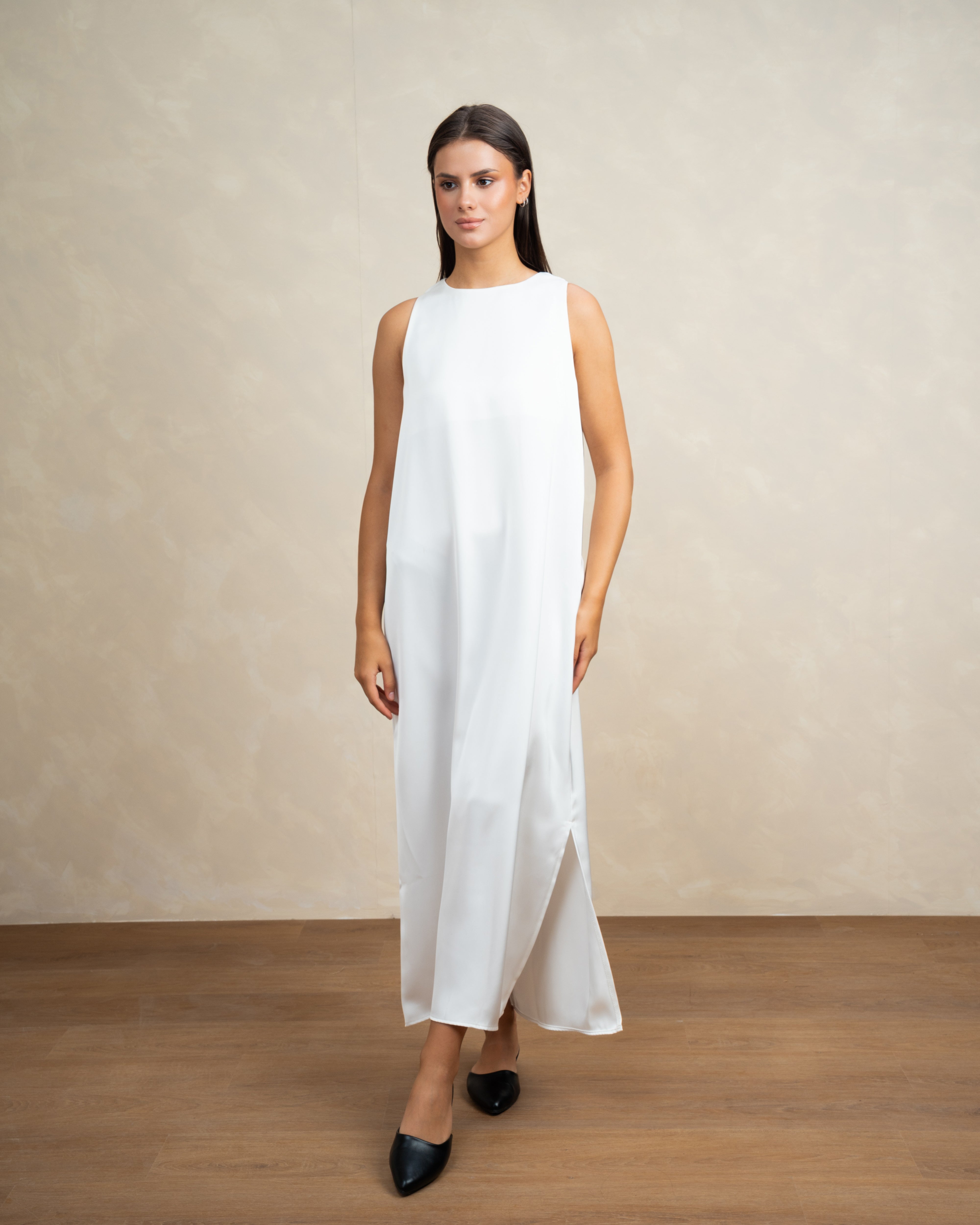 Plain Sleeveless Dress In Different Colors