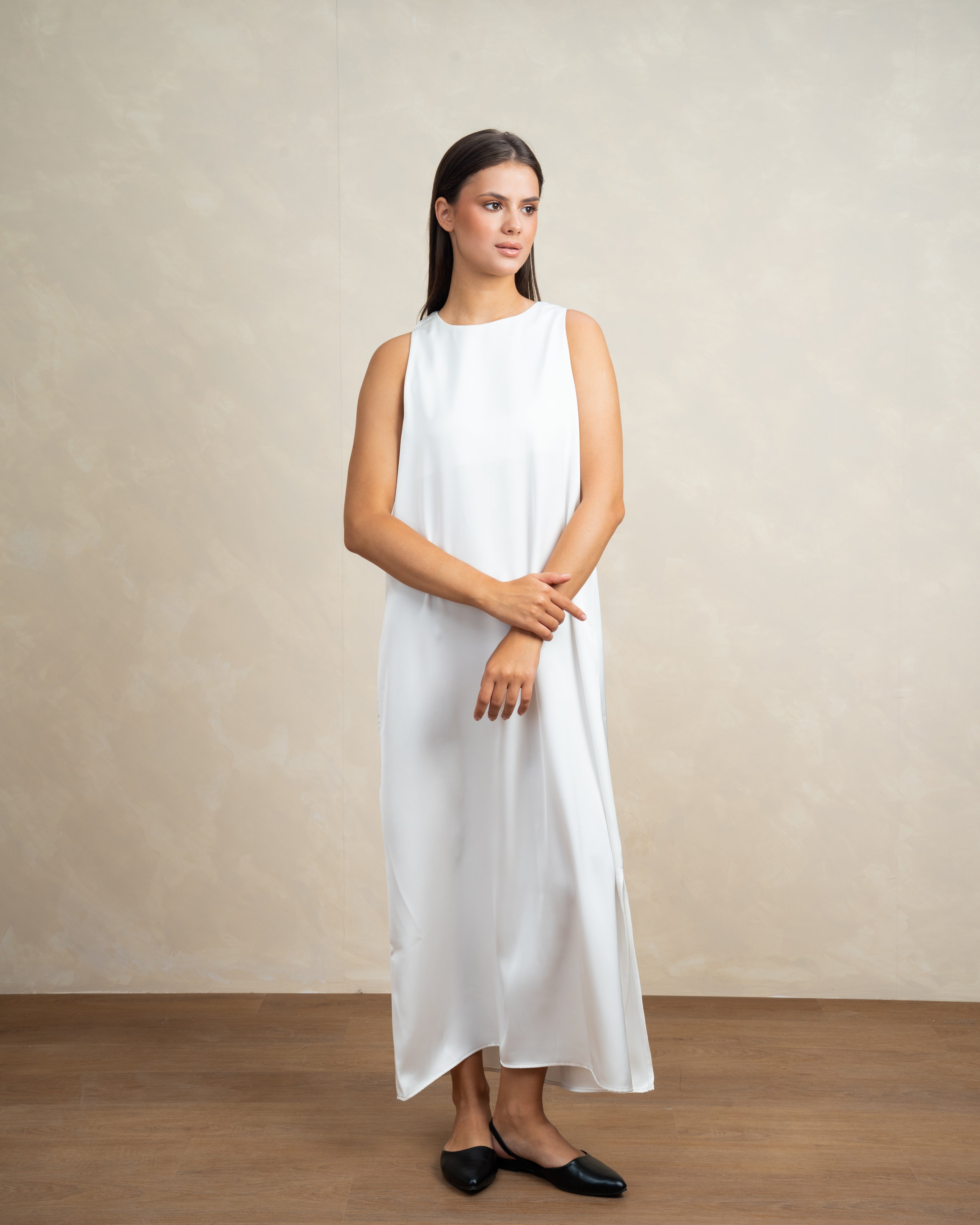 Plain Sleeveless Dress In Different Colors
