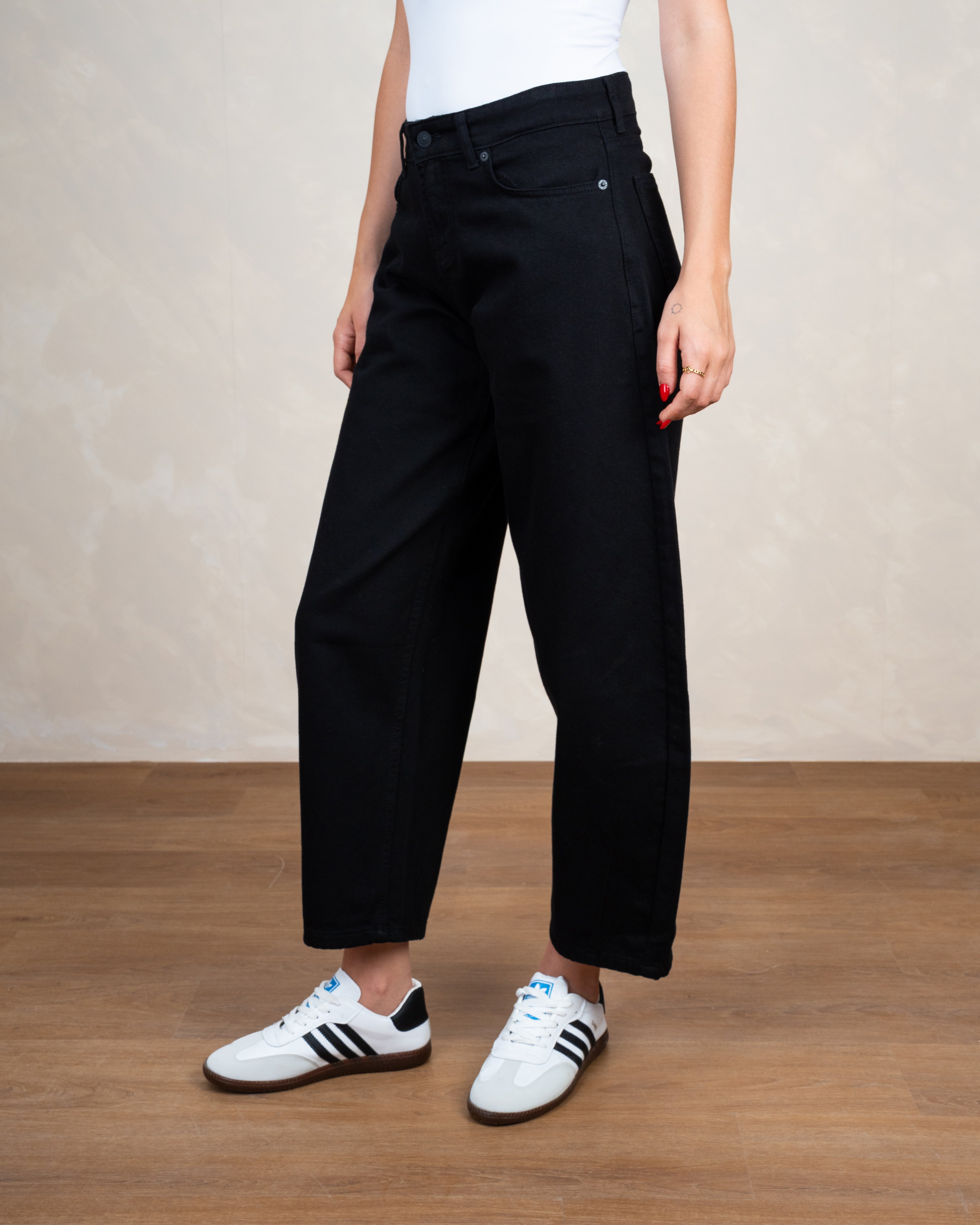 Gabardine Balloon-Fit Trousers