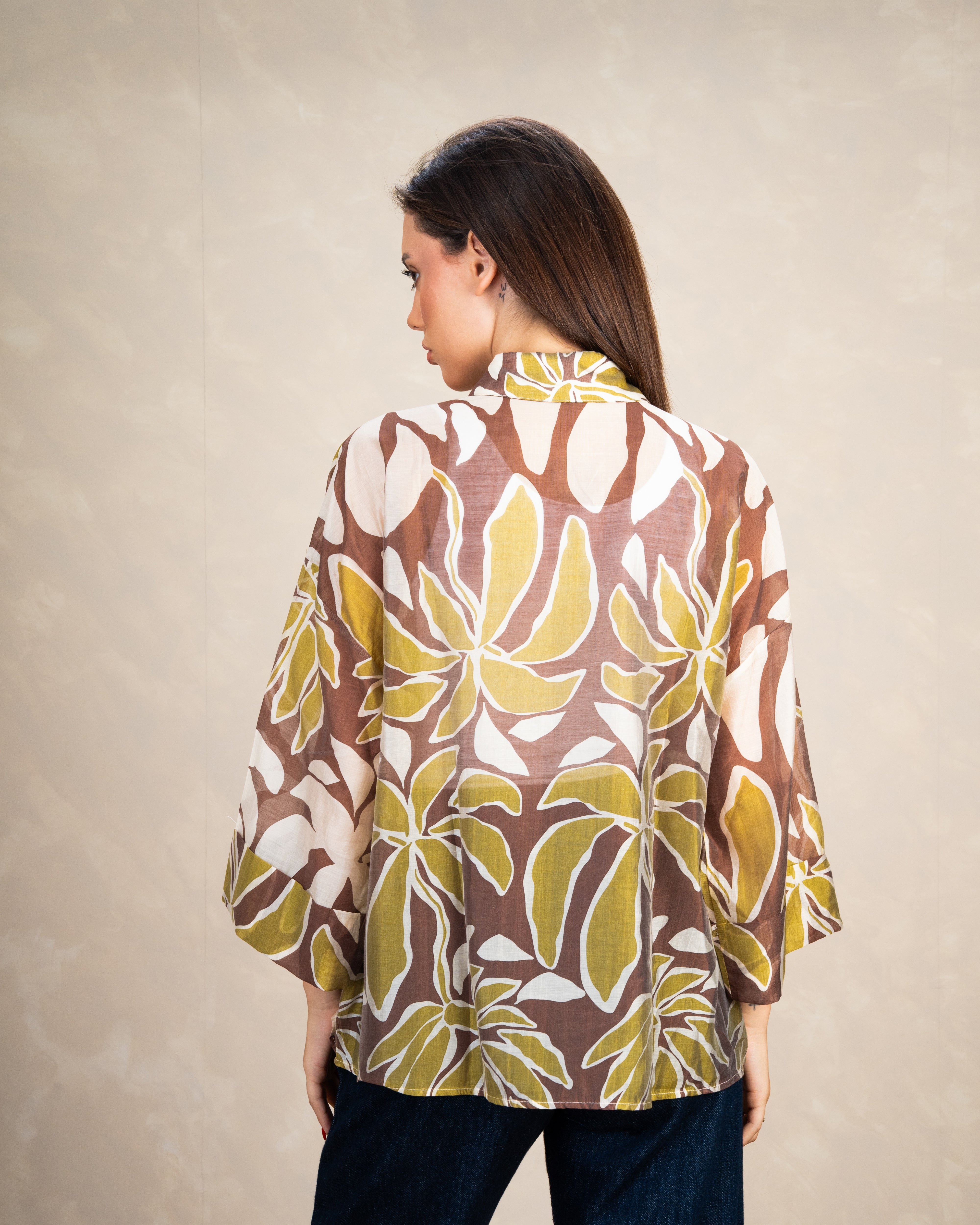 Floral Print Shirt With Short Sleeves