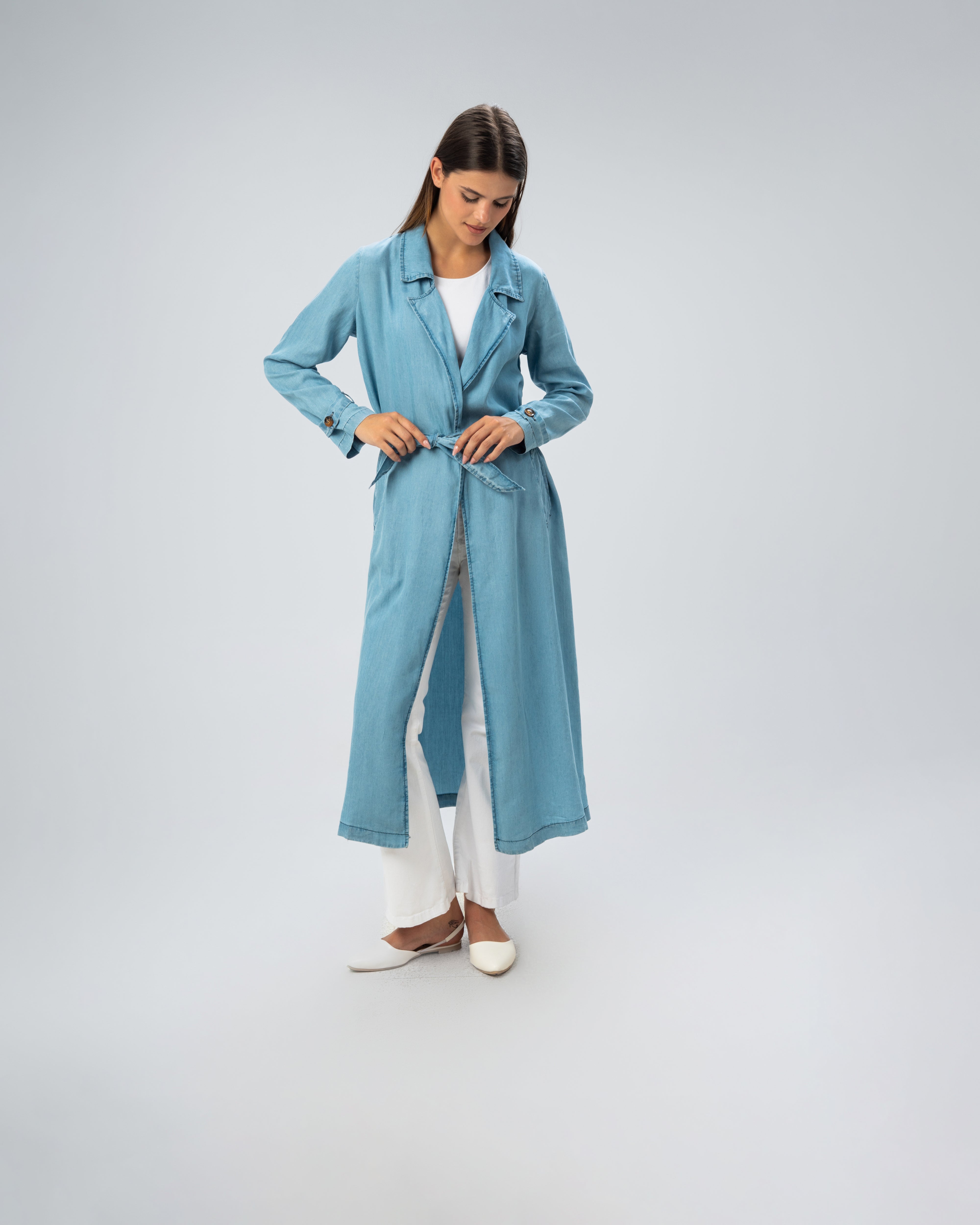 Denim Kimono With Belt