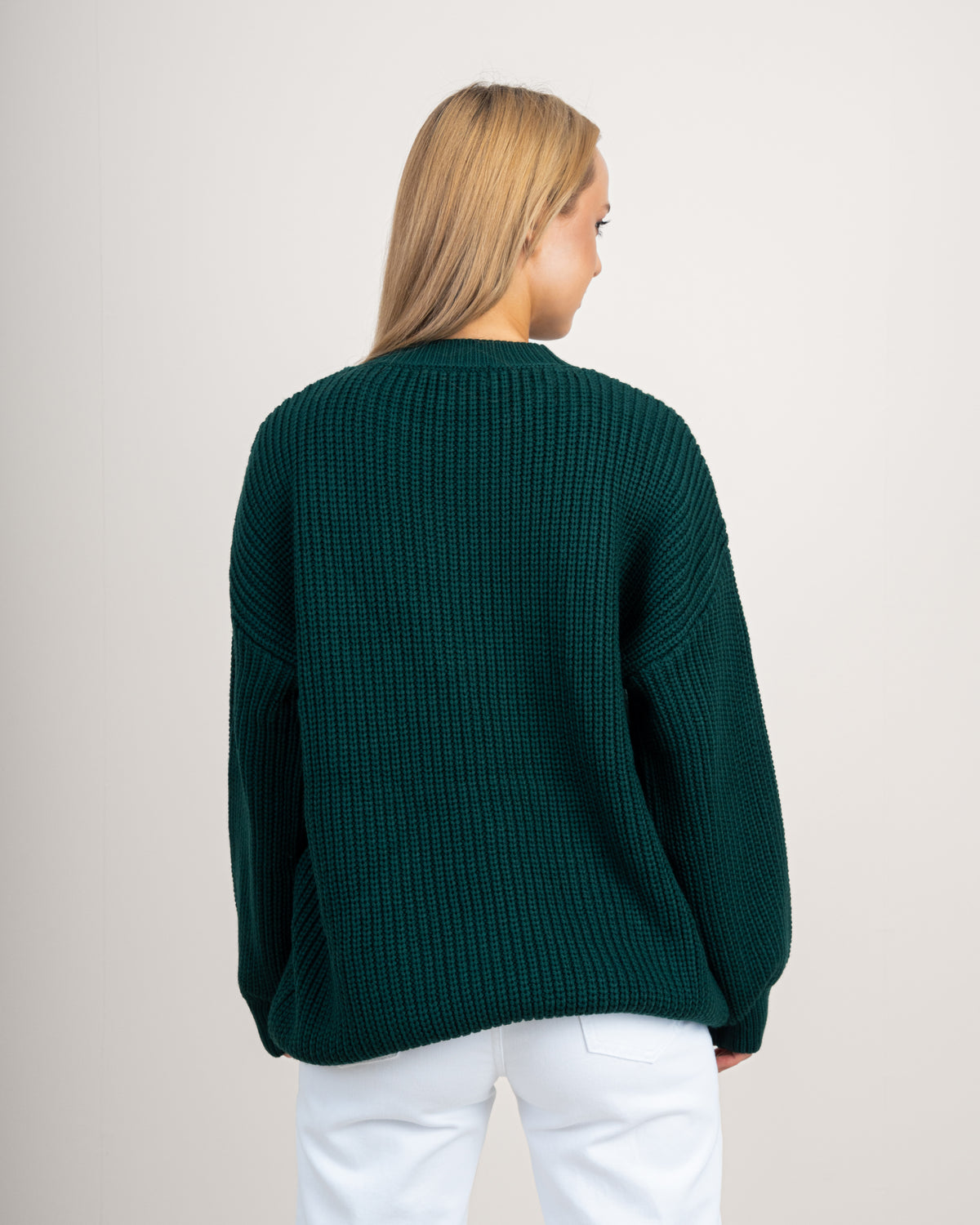 Plain Textured Knitwear Pullover