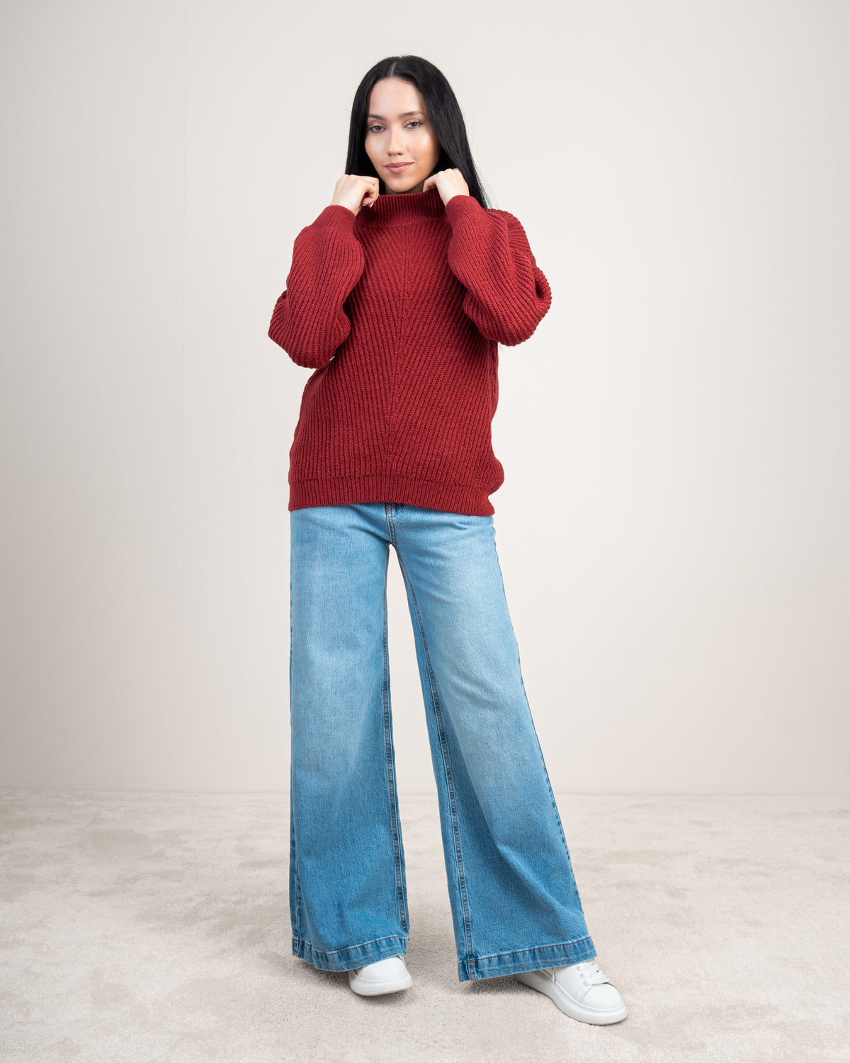 Knitwear Pullover With Cable Detail