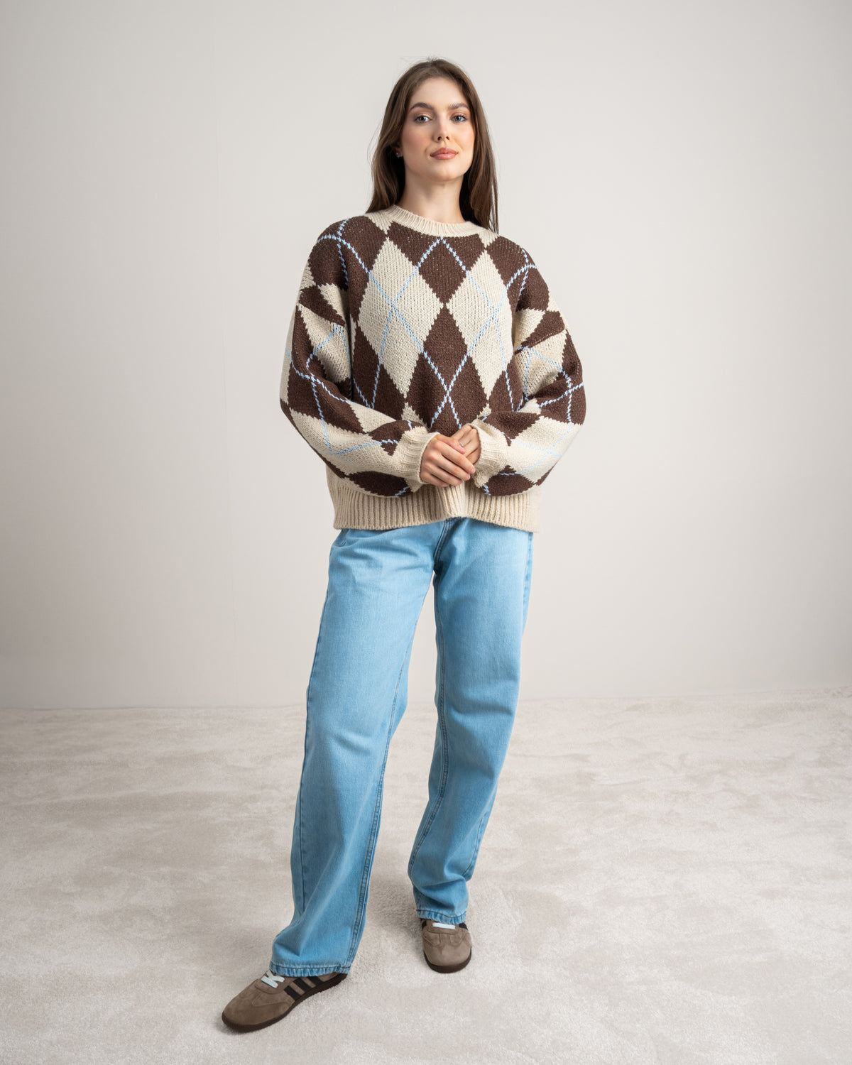 Geometric Triangle Knitwear Pullover