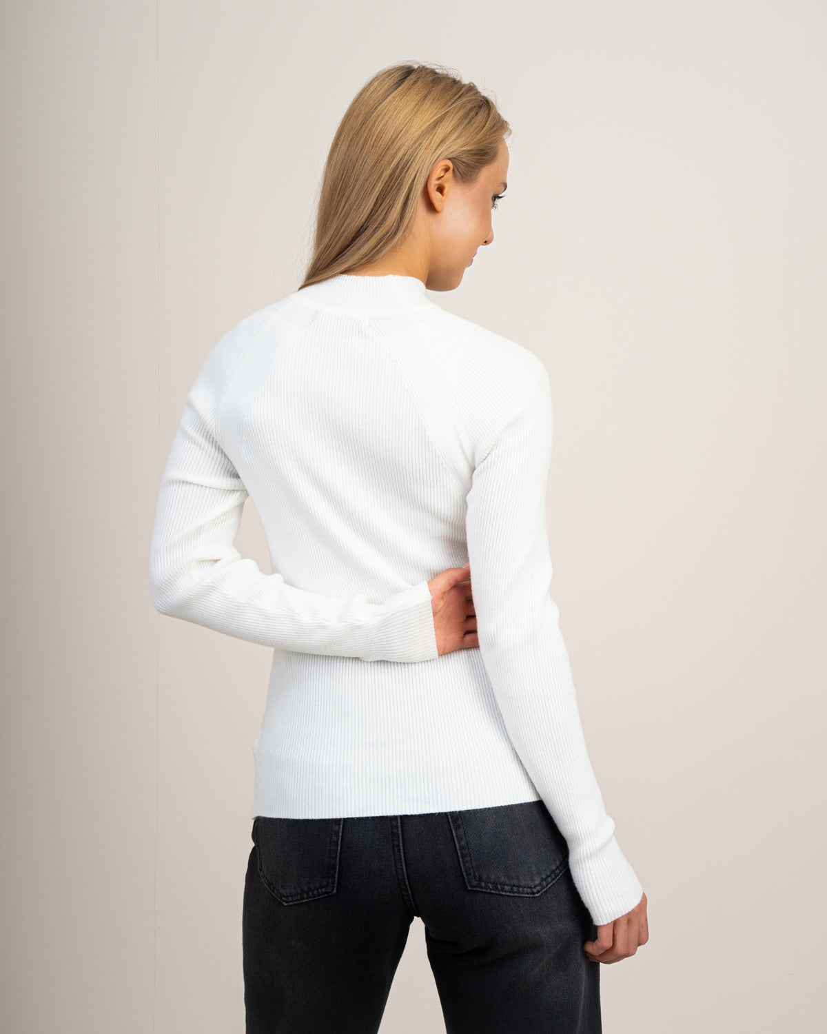 Plain Basic Top - With Neckline Stripes